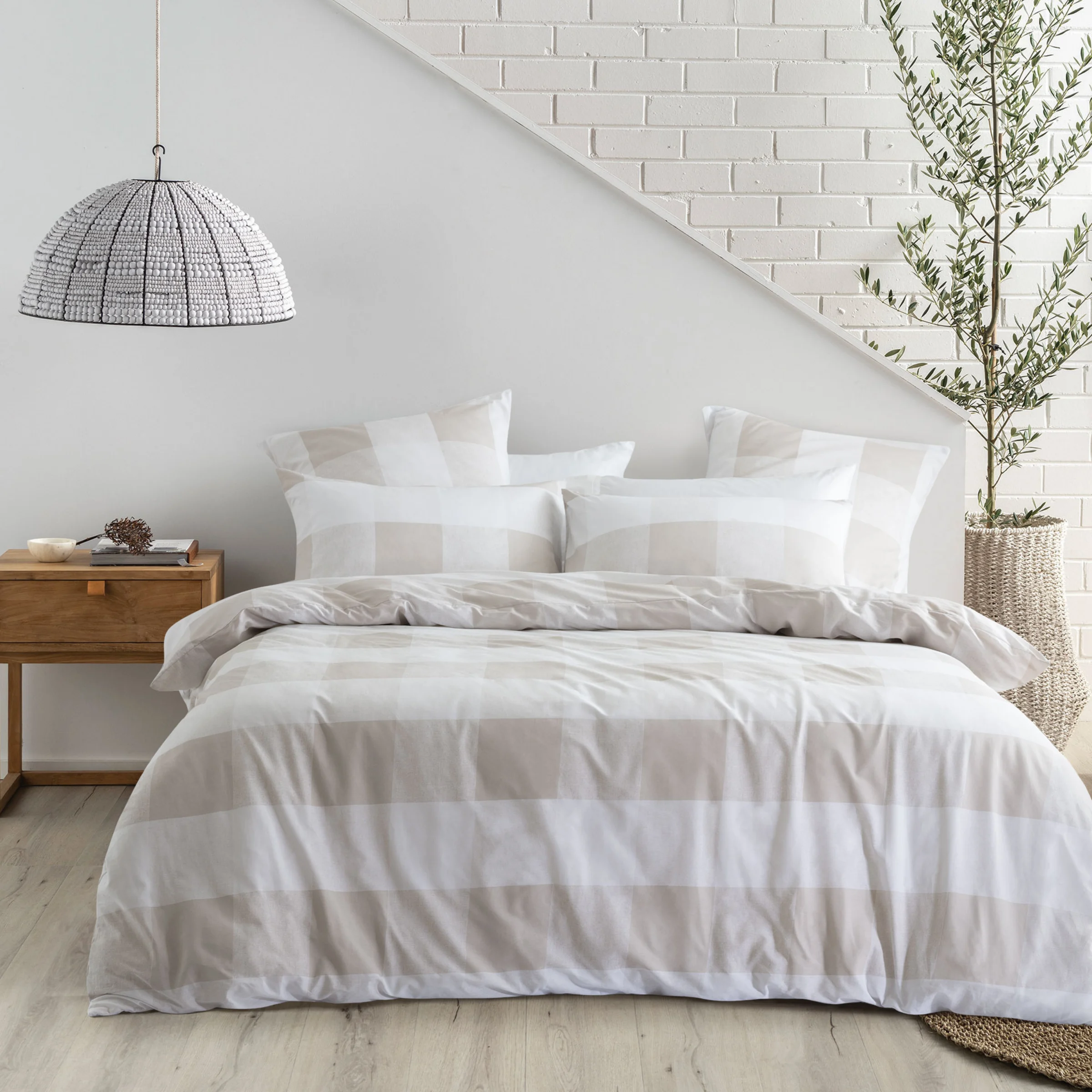 NU EDITION Alec Duvet Cover Set, Mushroom, Super King
