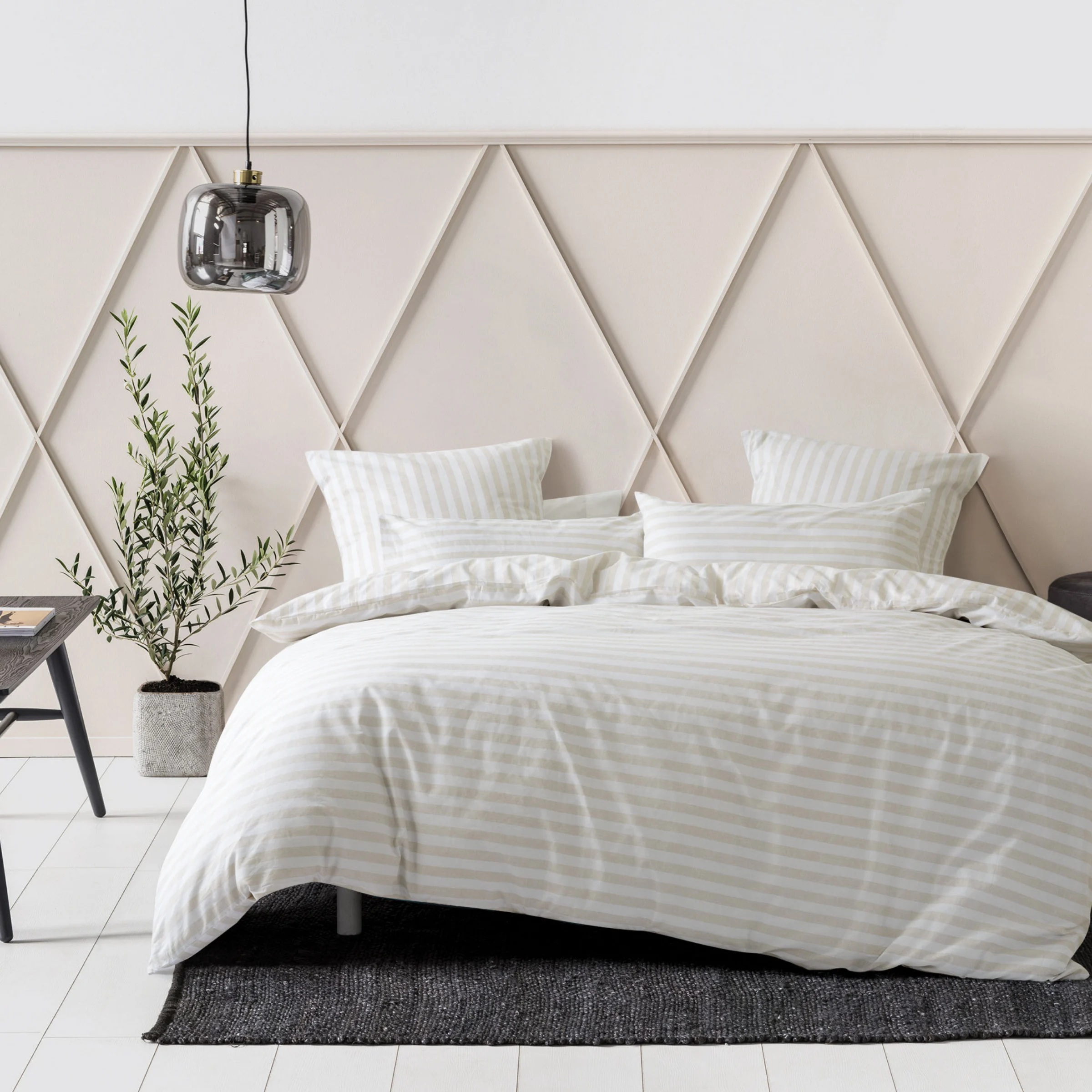NU EDITION Charlie Duvet Cover Set, Sand, Super King