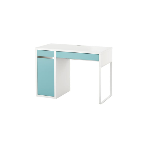 IKEA MICKE Desk 105x50CM White, Light Turquoise
