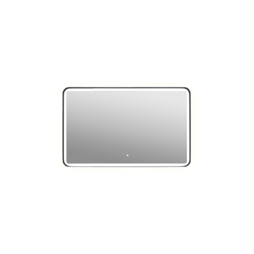 Aruvo Frled Rectangle Black Metal Frame LED Bathroom Mirror 1200mm