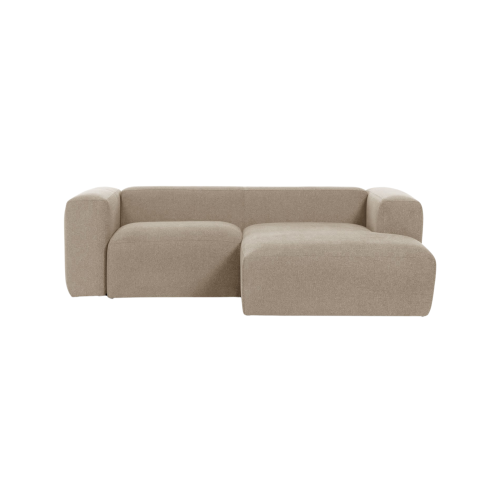 Kave Home Blok 2-Seat Modular Sofa with Left Chaise, Beige