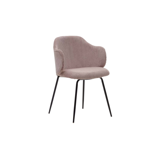 Kave Home Yunia Corduroy Dining Chair, Pink