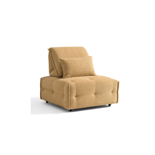 Linspire Mizu Boucle 1-Seater Modular Sofa, Small, Pastel Yellow