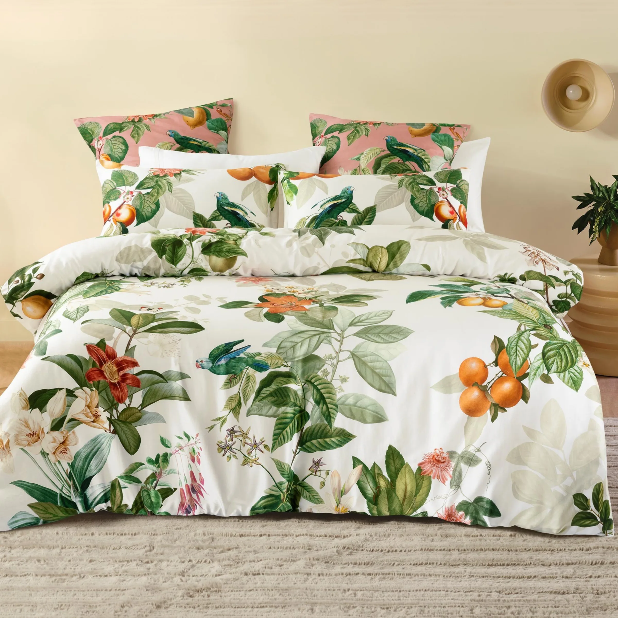 SAVONA Amalfi Duvet Cover Set, Vanilla, Australian Super King