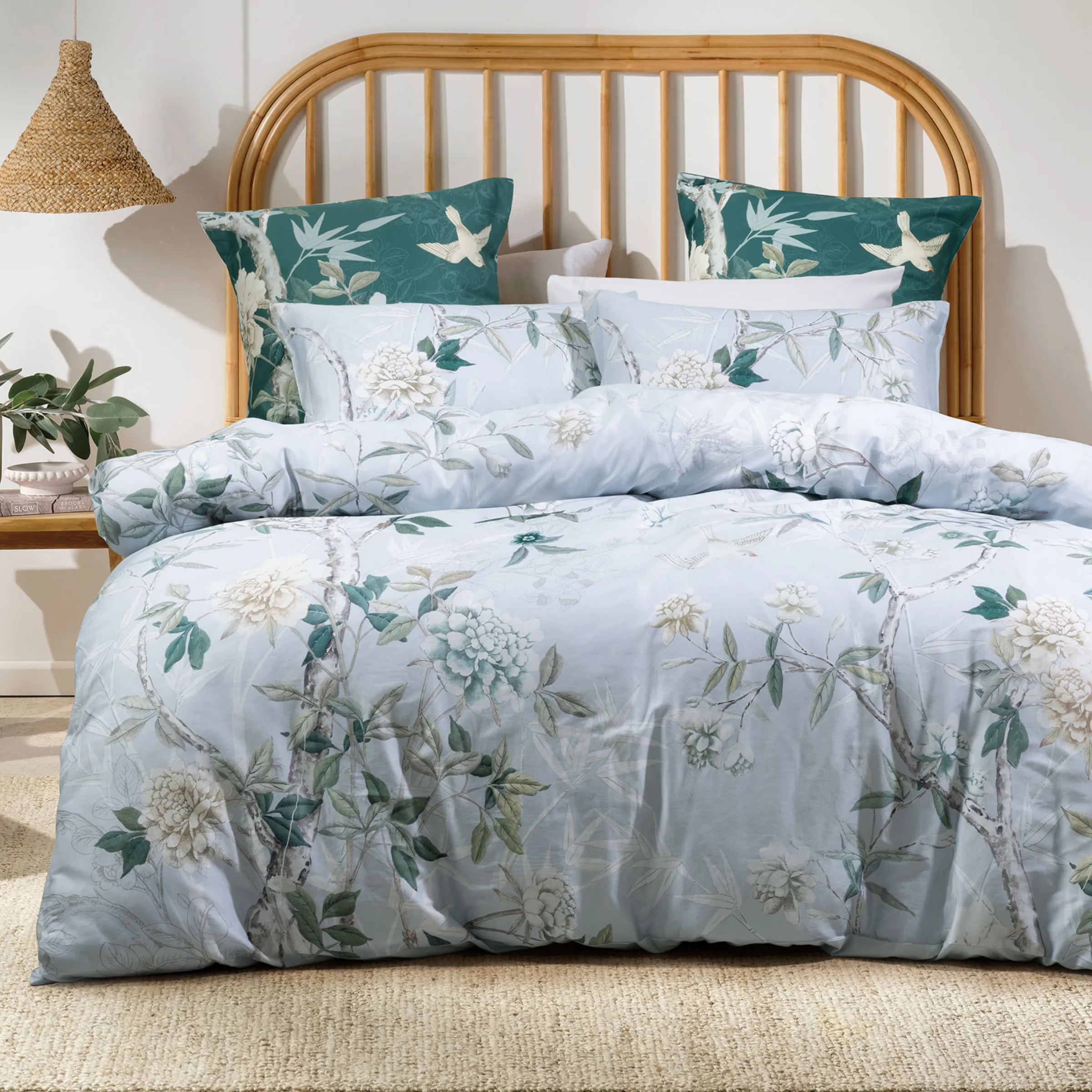SAVONA Anika Duvet Cover Set, Powder Blue, Queen