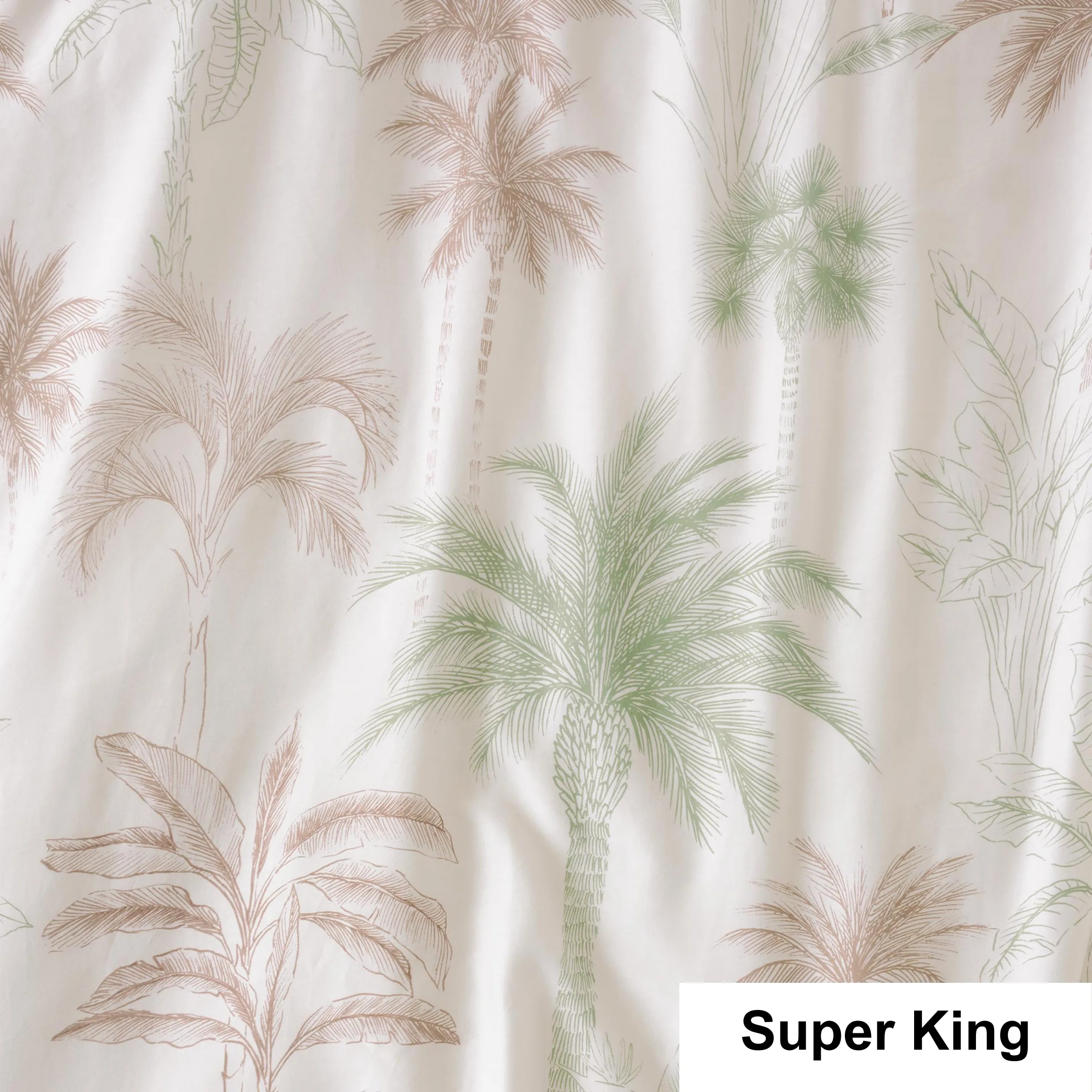 SAVONA Lombok Duvet Cover Set, Leaf, Super King