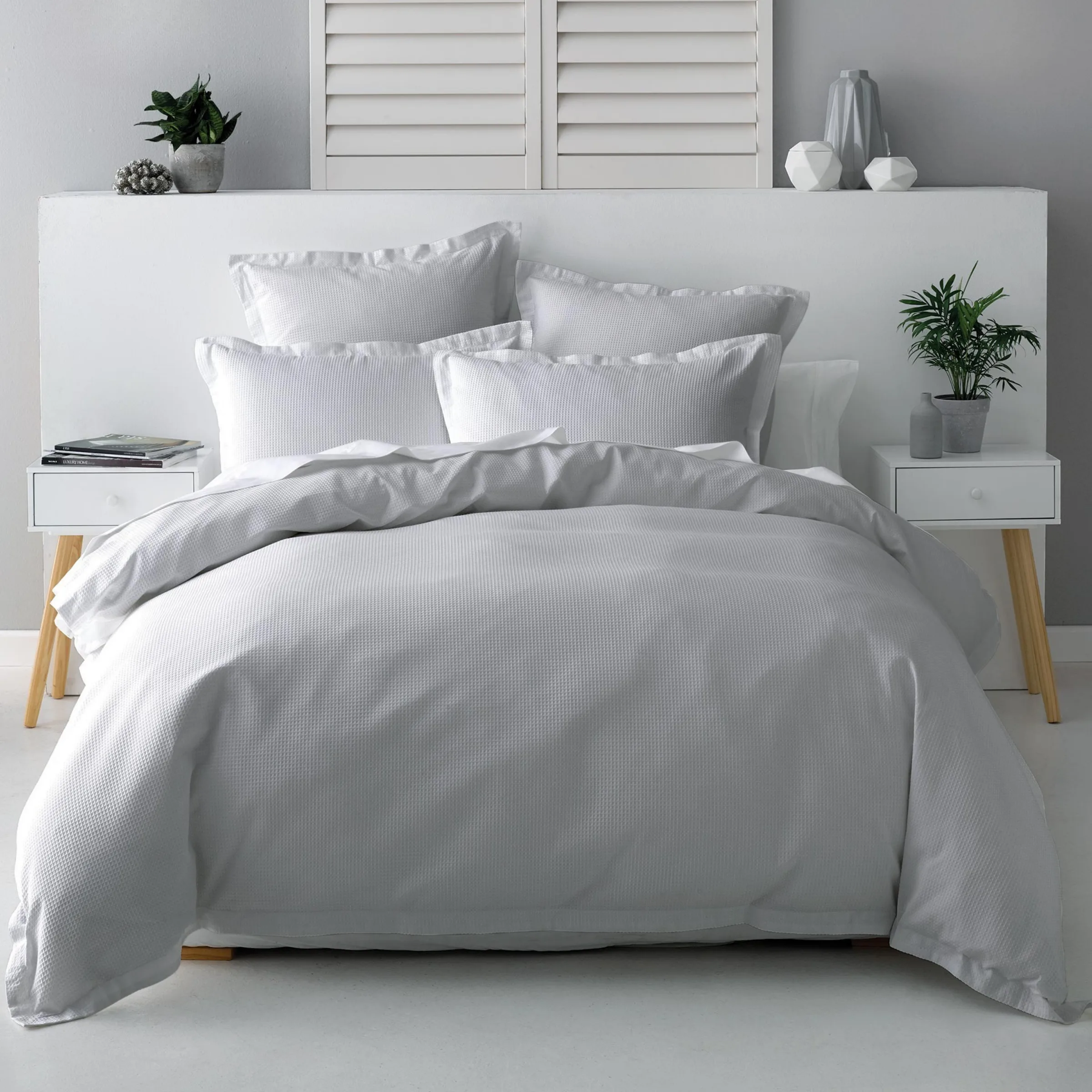 SAVONA Nova Duvet Cover Set, Silver, California King