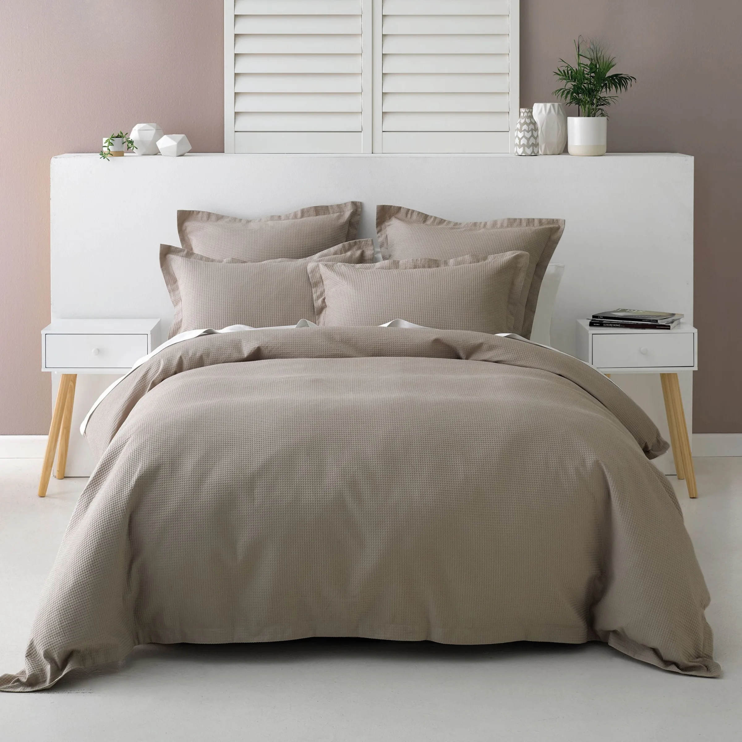 SAVONA Nova Duvet Cover Set, Taupe, King