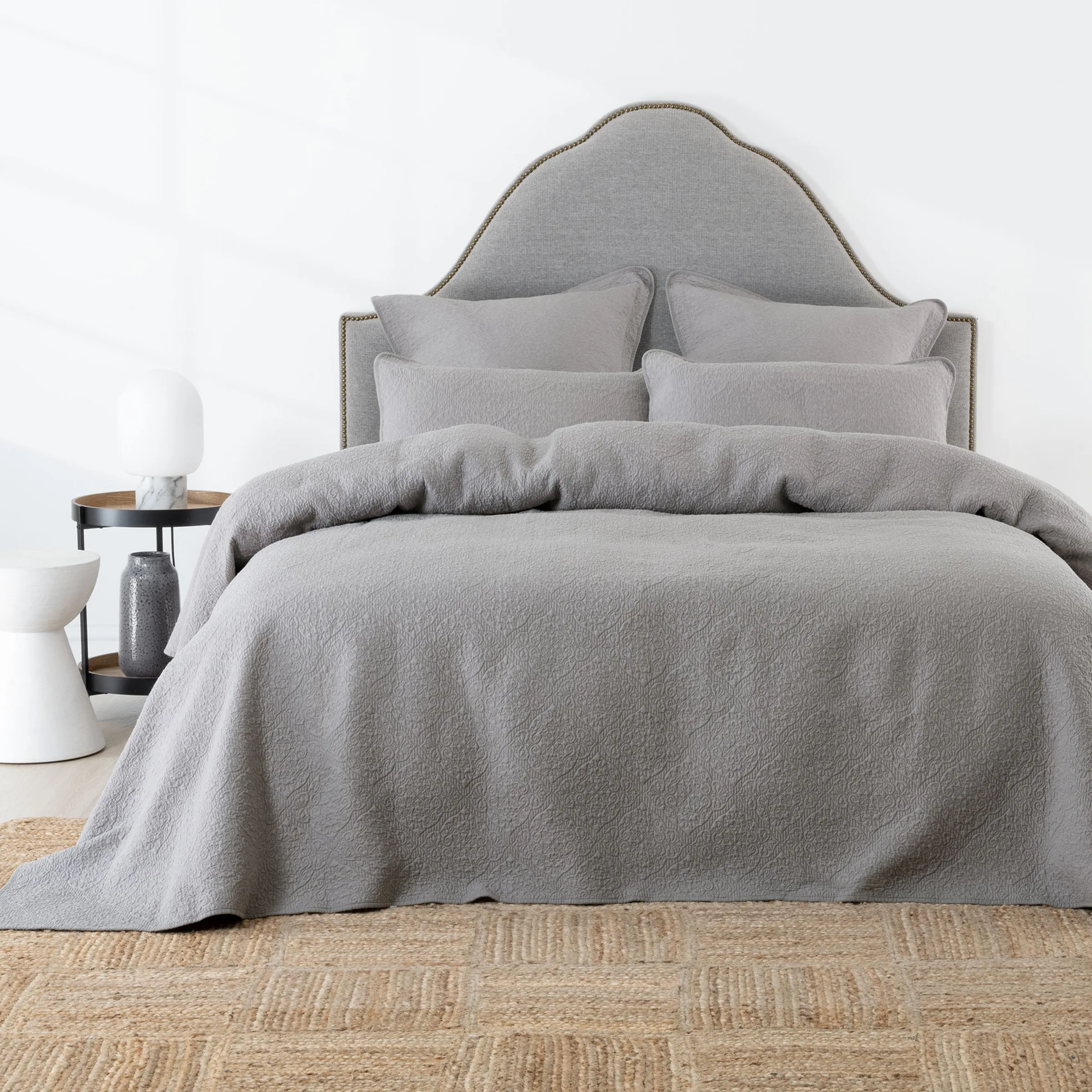 SAVONA Lilou Bedspread Set, Grey, King