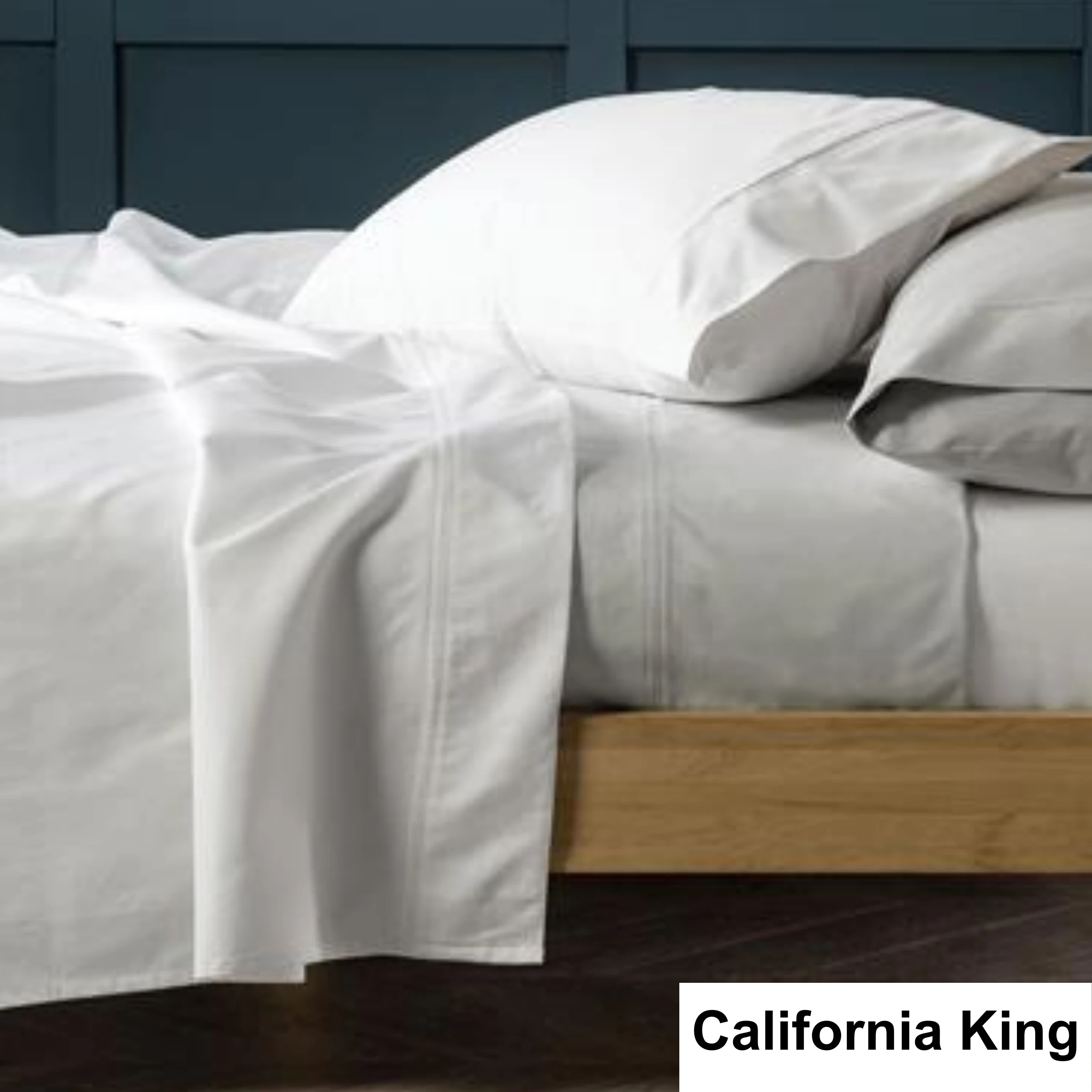 SAVONA 1000T Cotton Sheet Set, White, California King