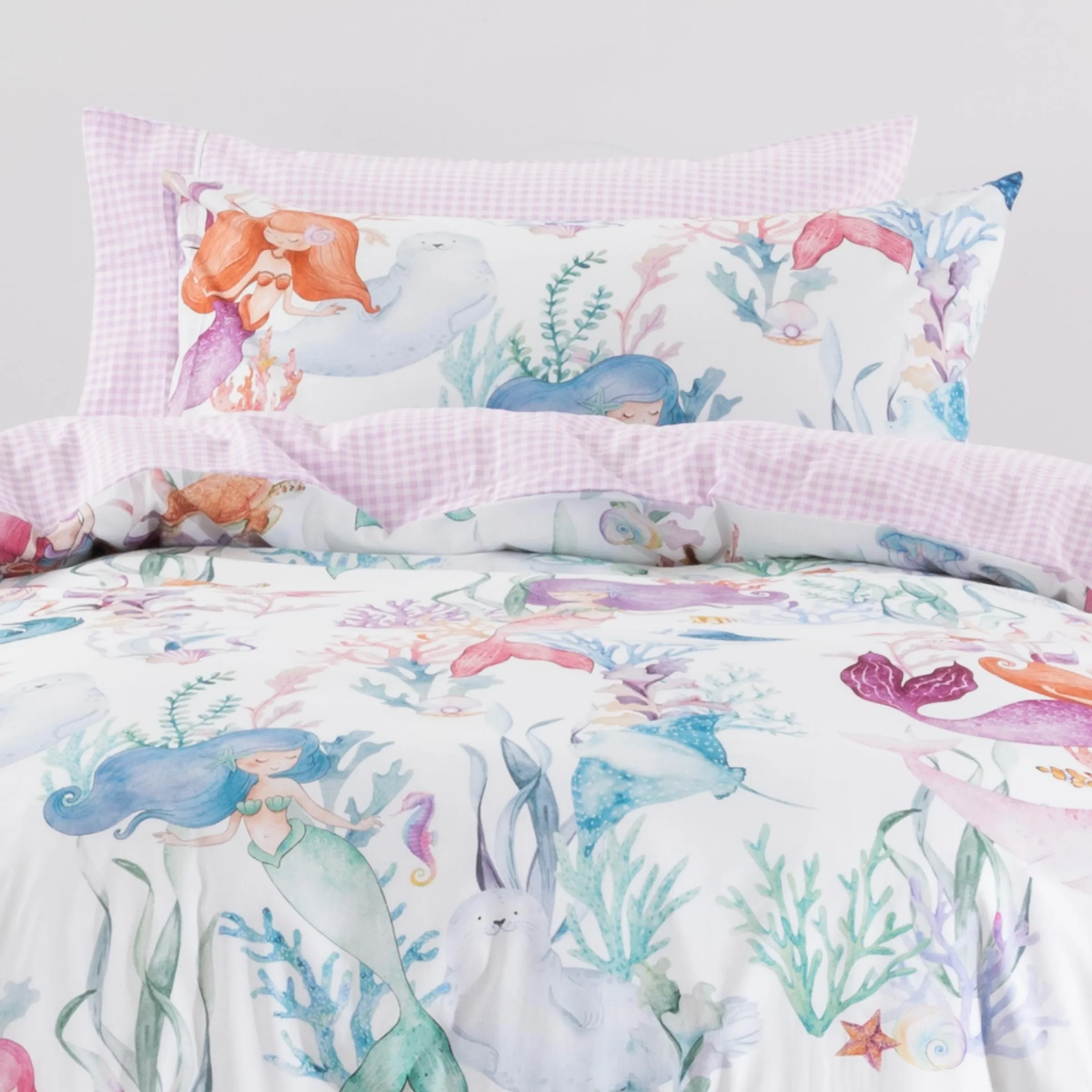 SQUIGGLES Mermaid Lagoon Duvet Cover Set, Multi, Double