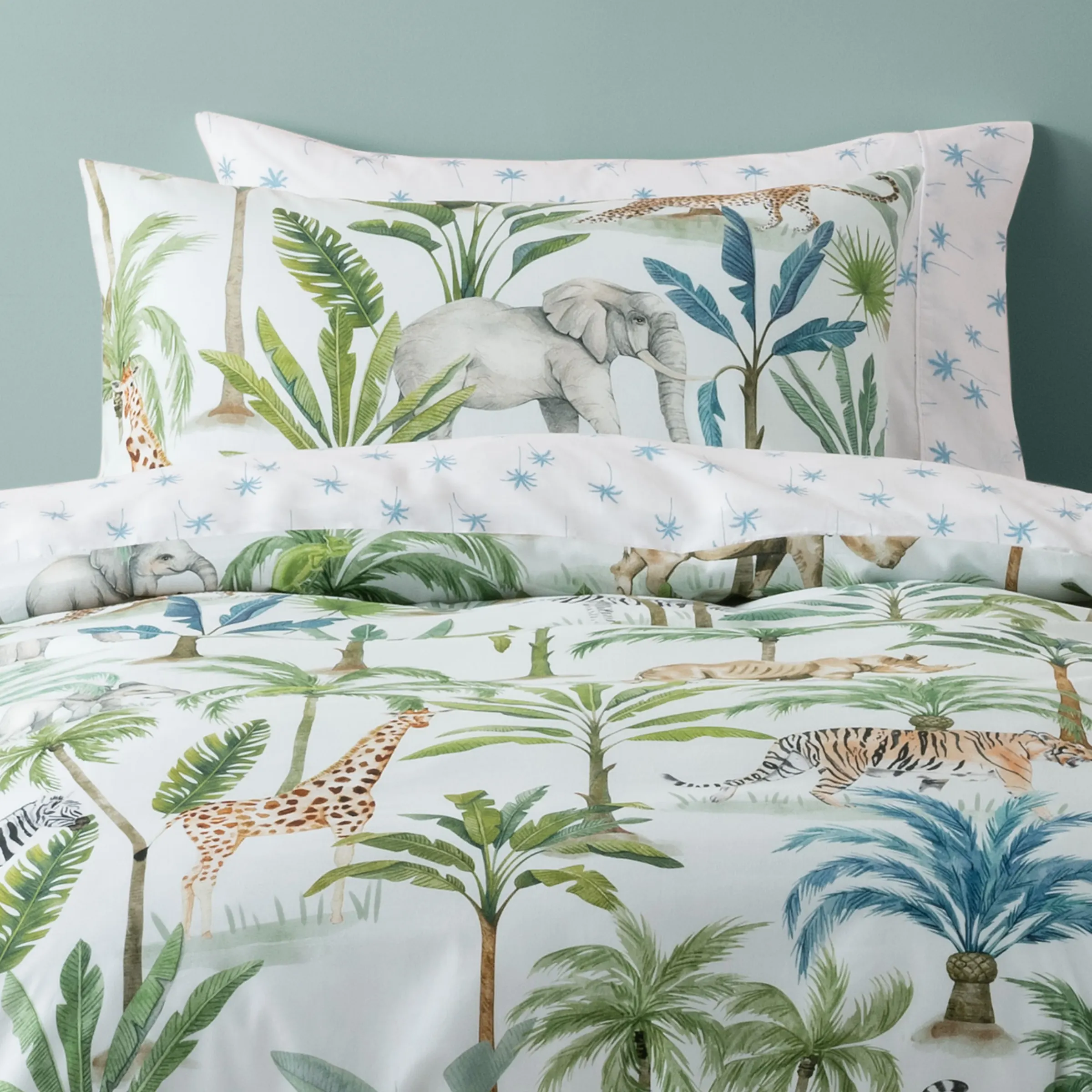 SQUIGGLES Jungle Oasis Duvet Cover Set, Multi, Double