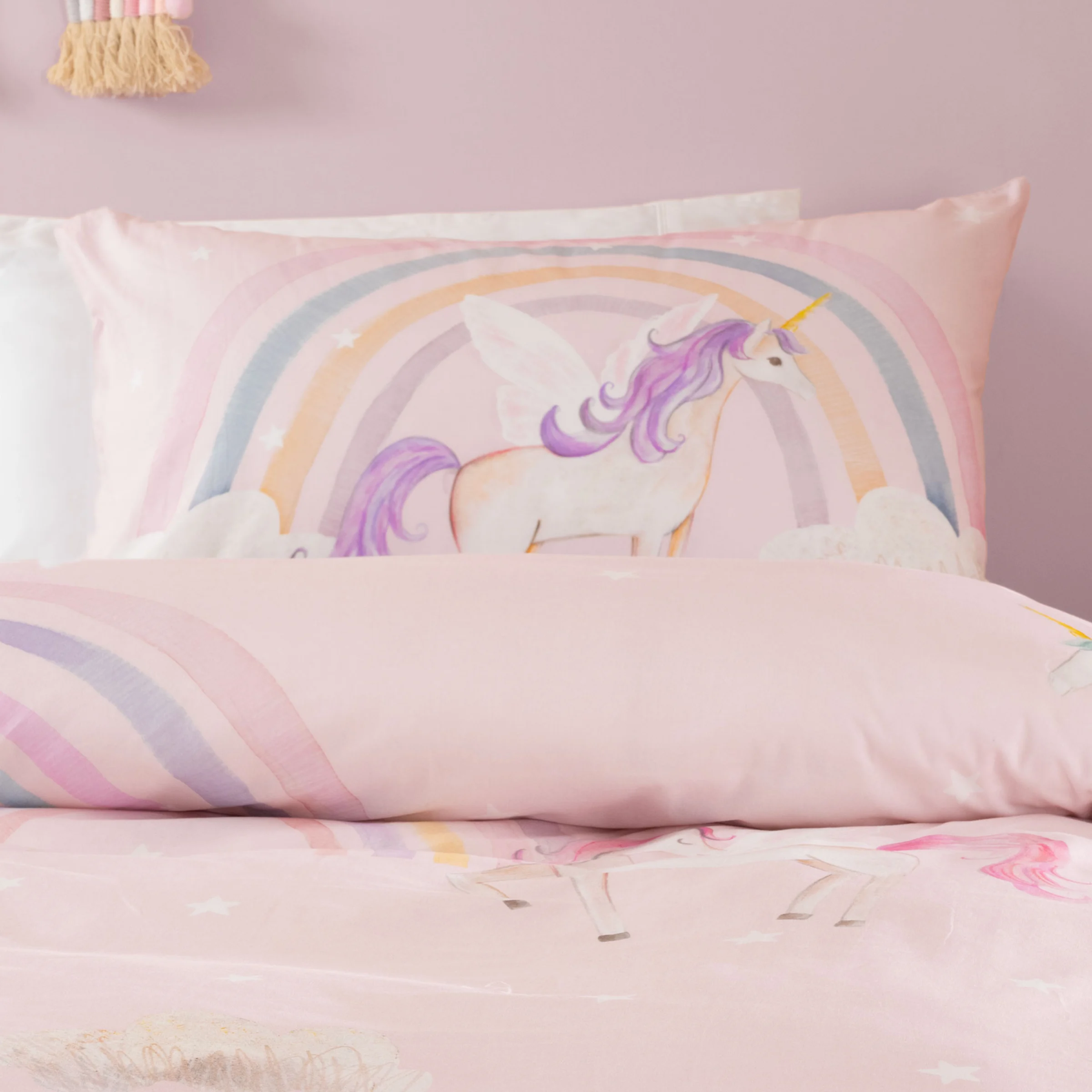 SQUIGGLES Unicorn Utopia Duvet Cover Set, Shell, Single