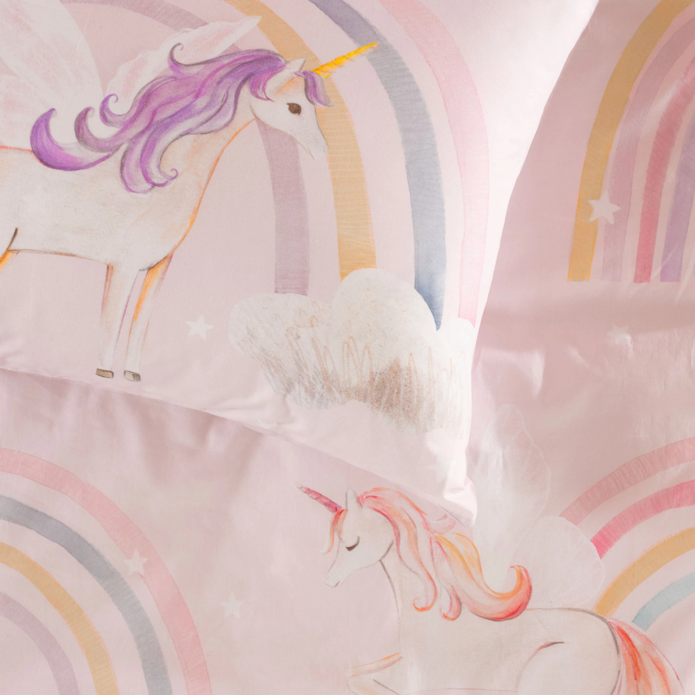 SQUIGGLES Unicorn Utopia Duvet Cover Set, Shell, Single