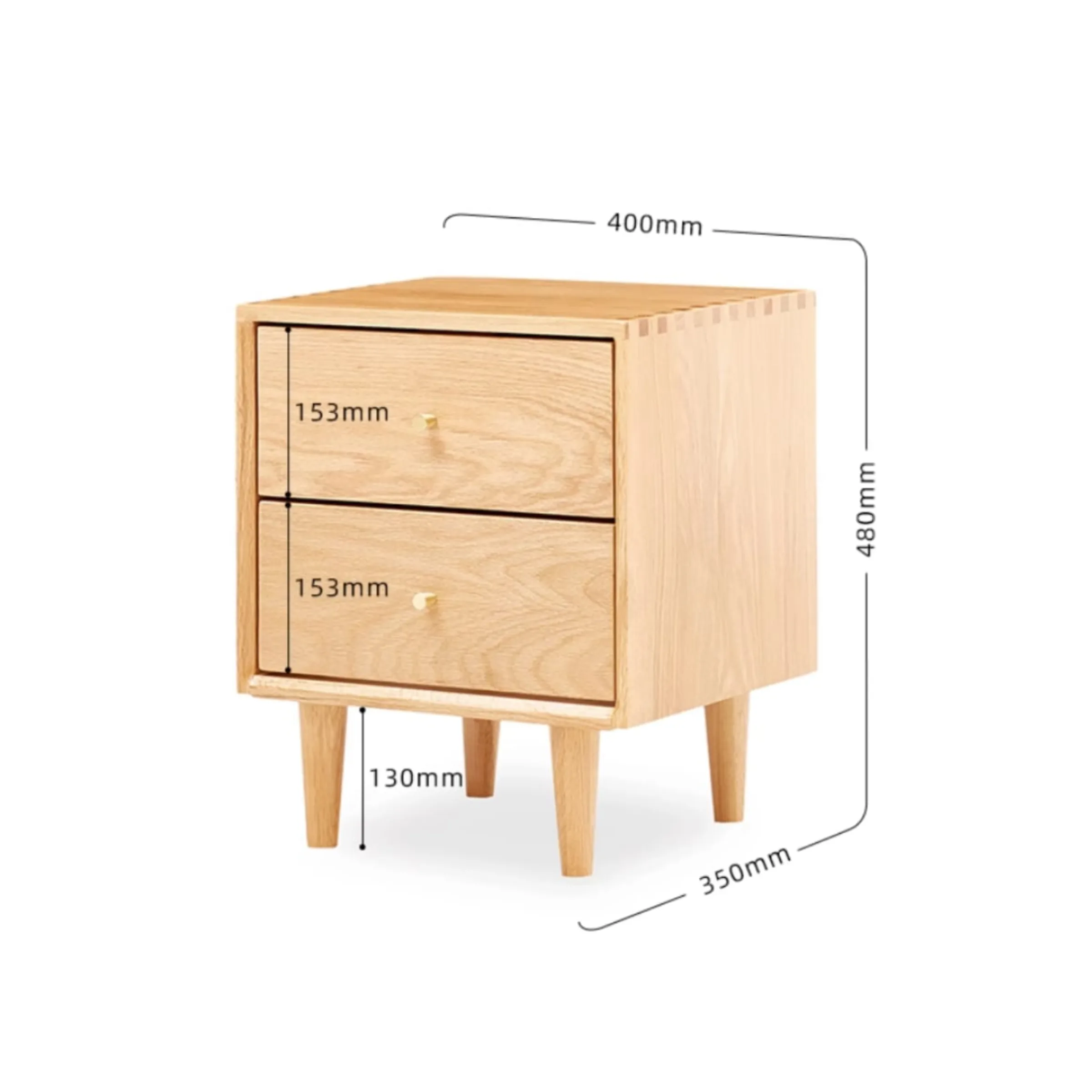 Solidwood Fuji 2PCS Bedside Table Set