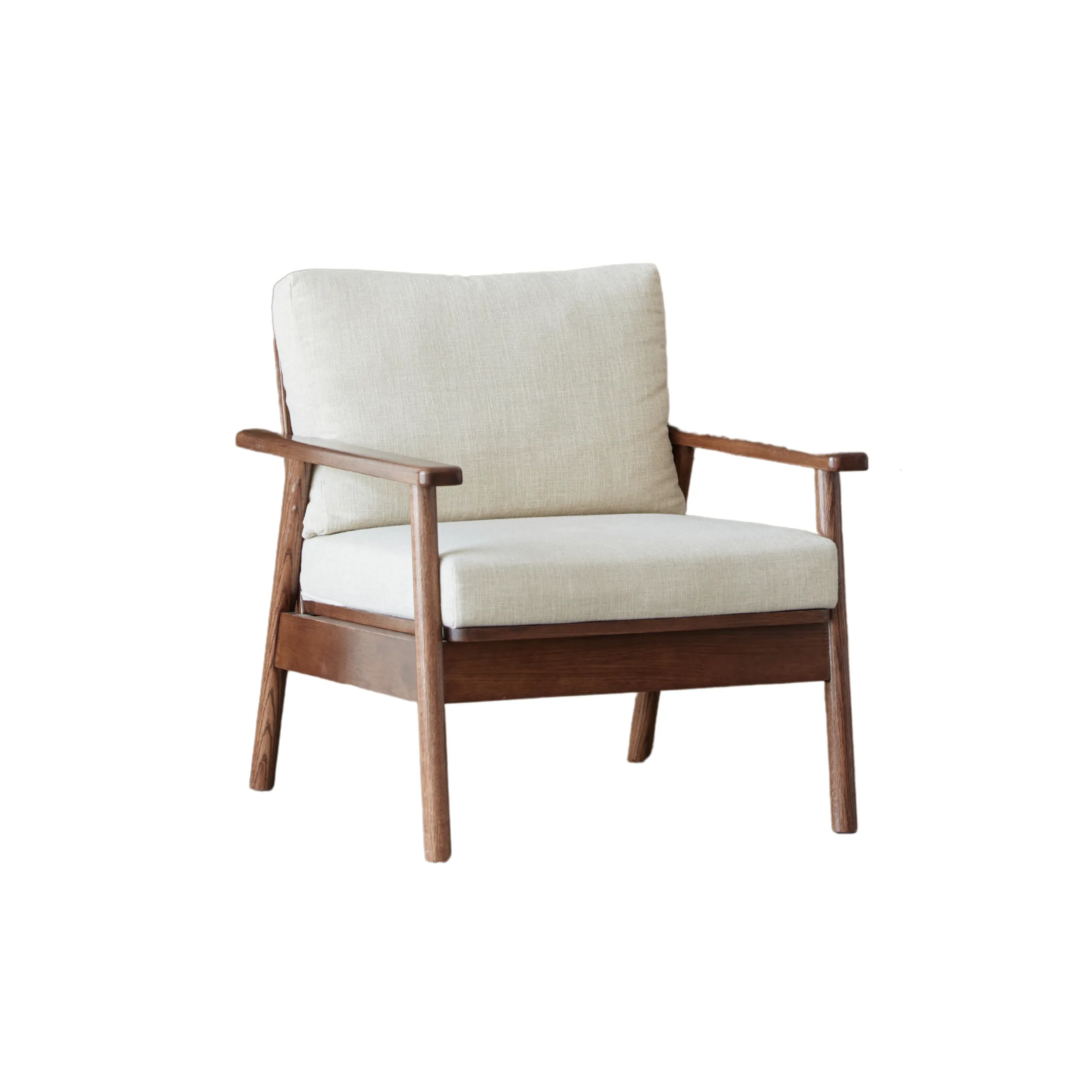 Solidwood Seattle 2PCS Armchair Set, Dark Wood