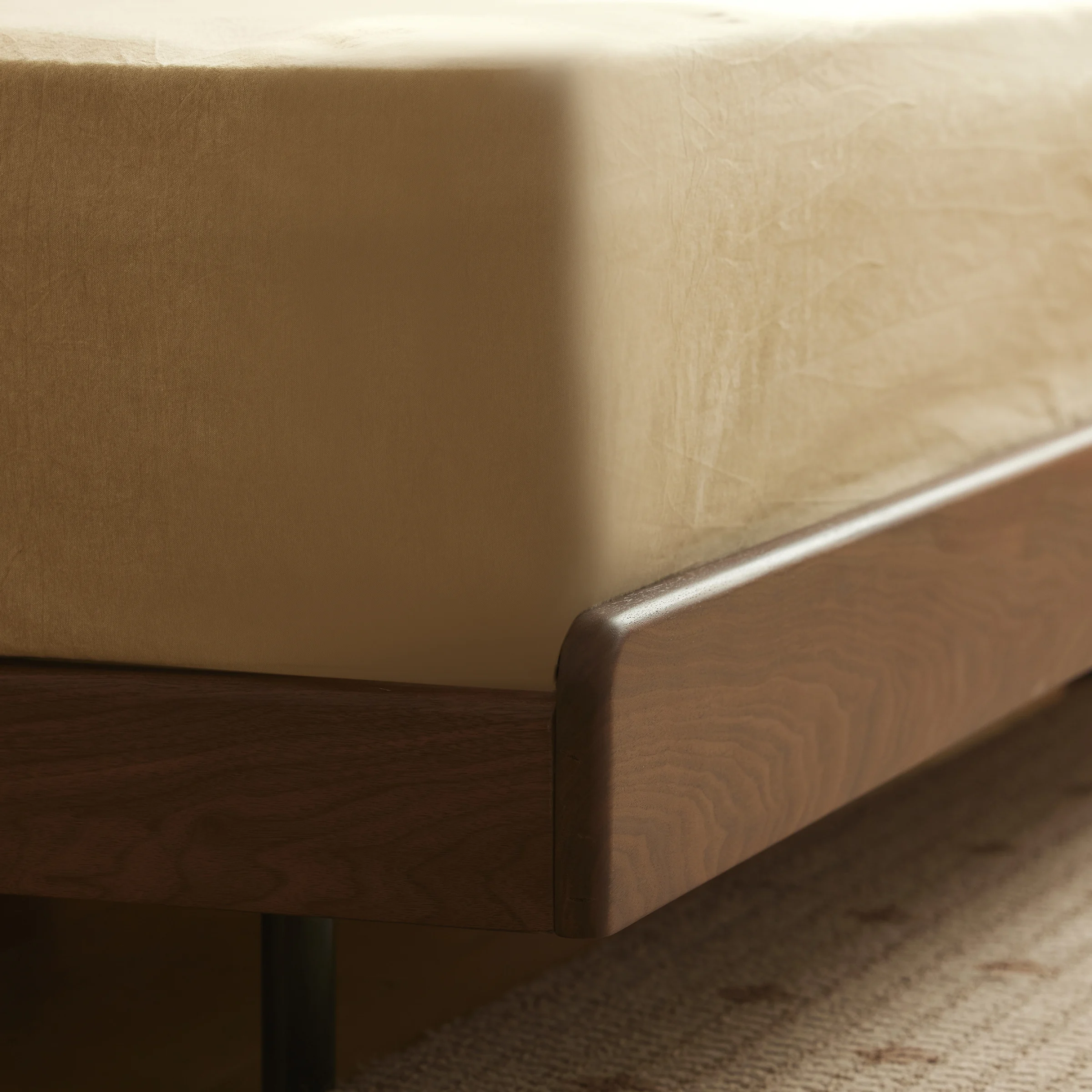 Solidwood Nordin Walnut Super King Bed Frame with Adjustable Headboard