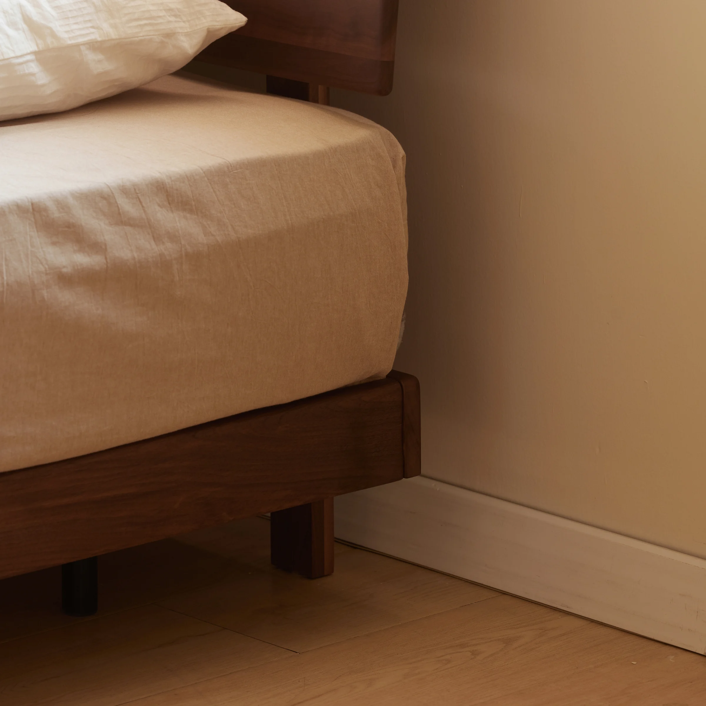 Solidwood Nordin Walnut Super King Bed Frame with Adjustable Headboard