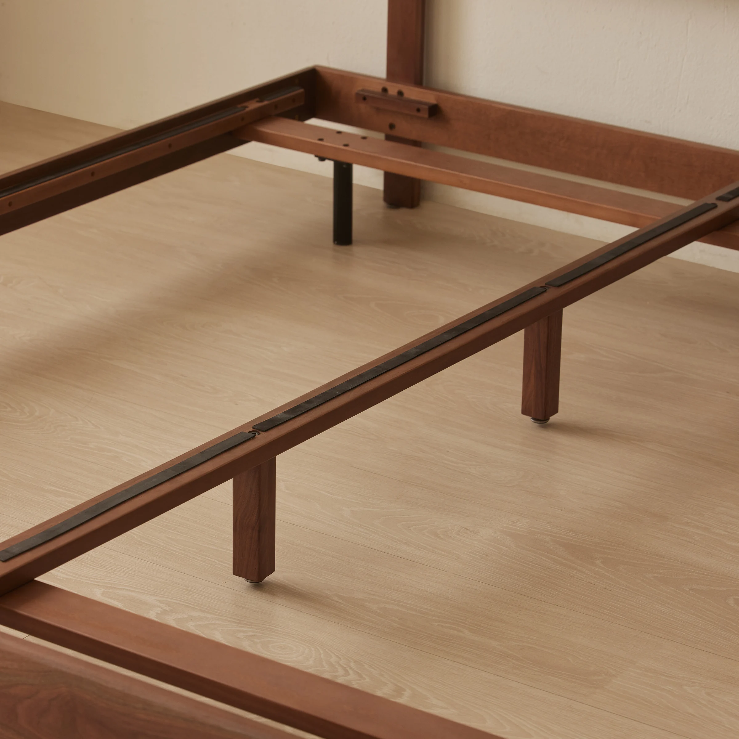 Solidwood Nordin Walnut Super King Bed Frame with Adjustable Headboard