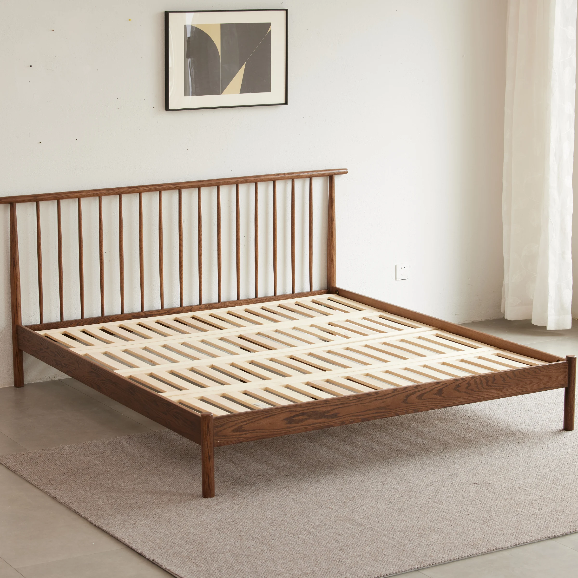 Solidwood Santa Rosa Super King Bed Frame, Walnut
