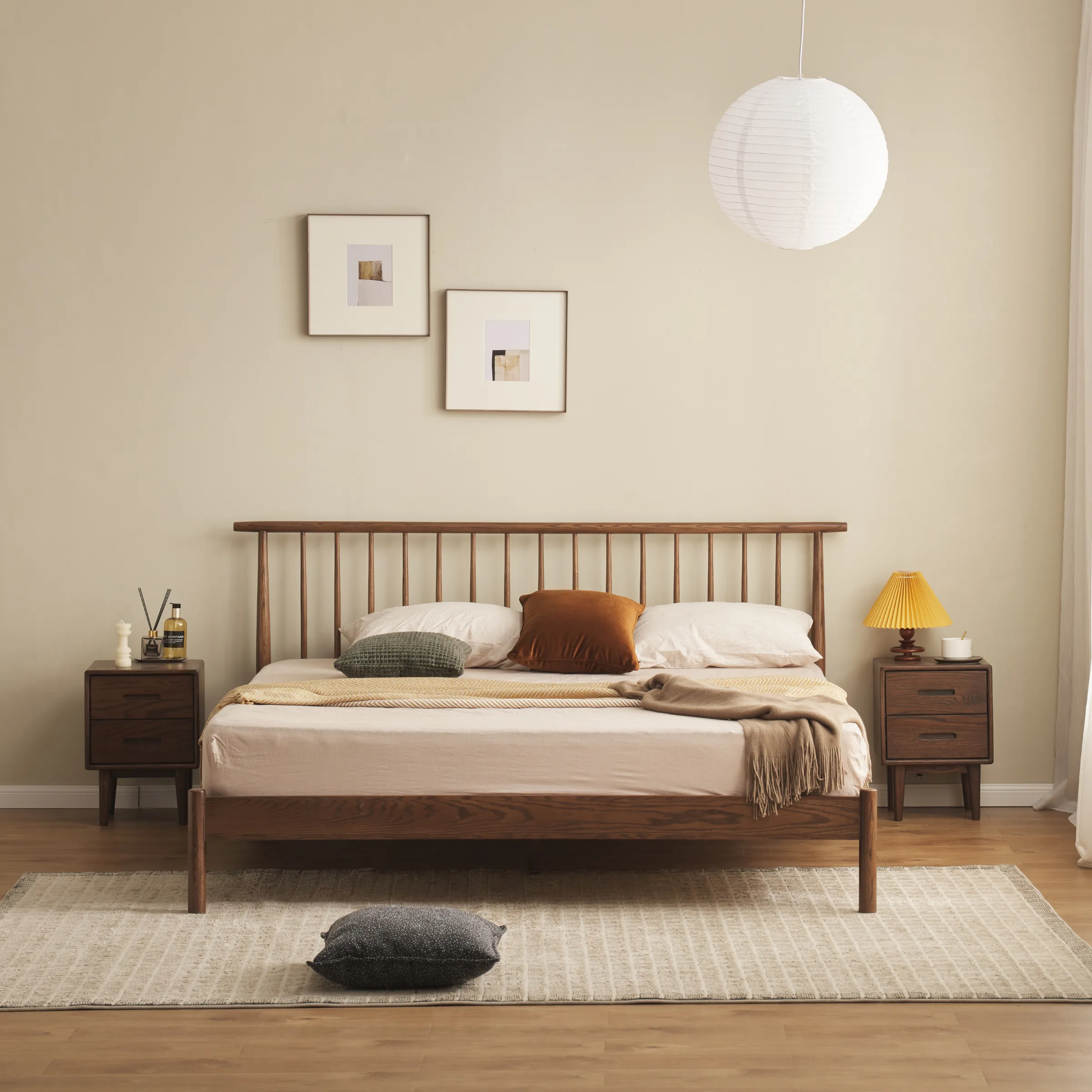 Solidwood Santa Rosa Super King Bed Frame, Walnut