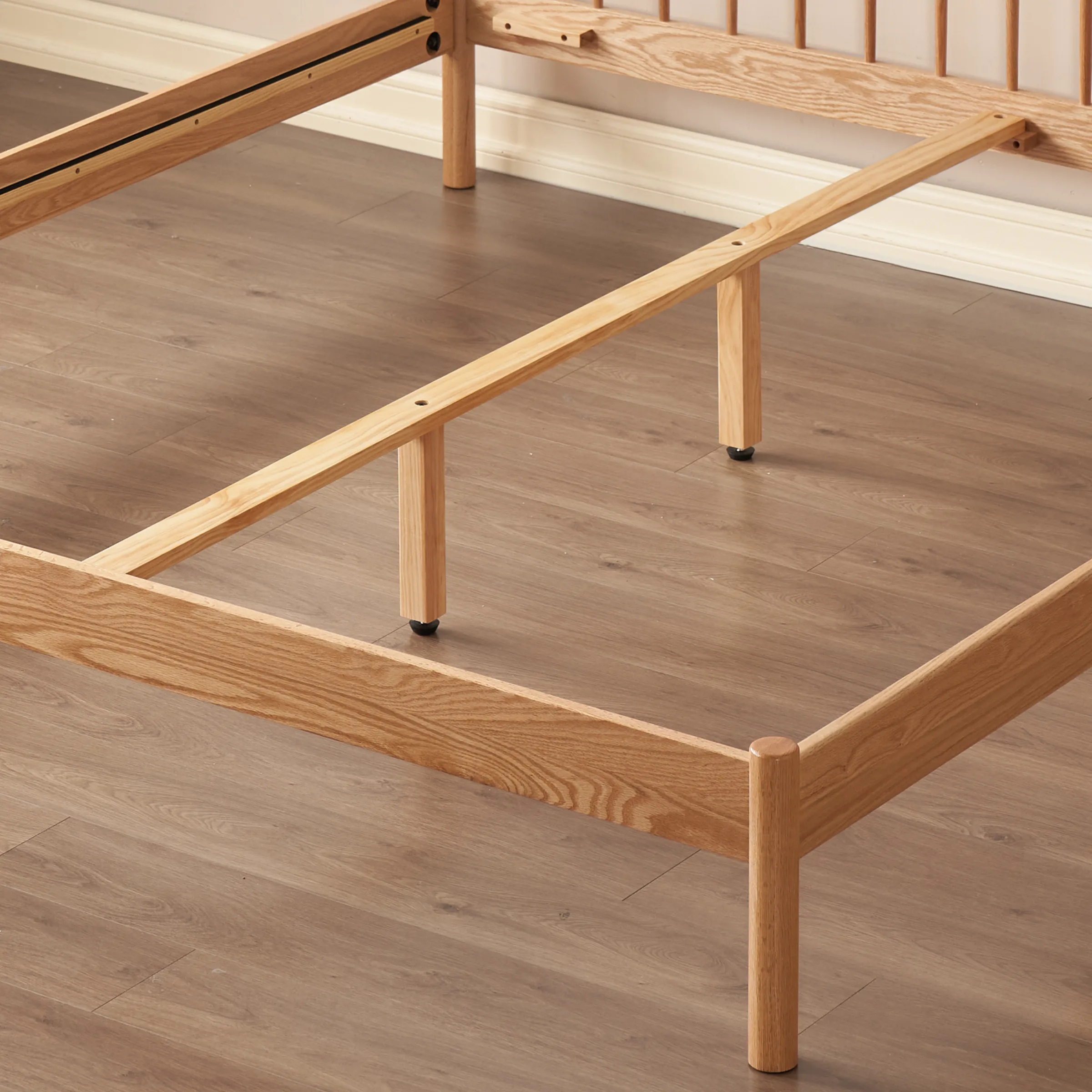 Solidwood Santa Rosa Small Double Bed Frame, Natural