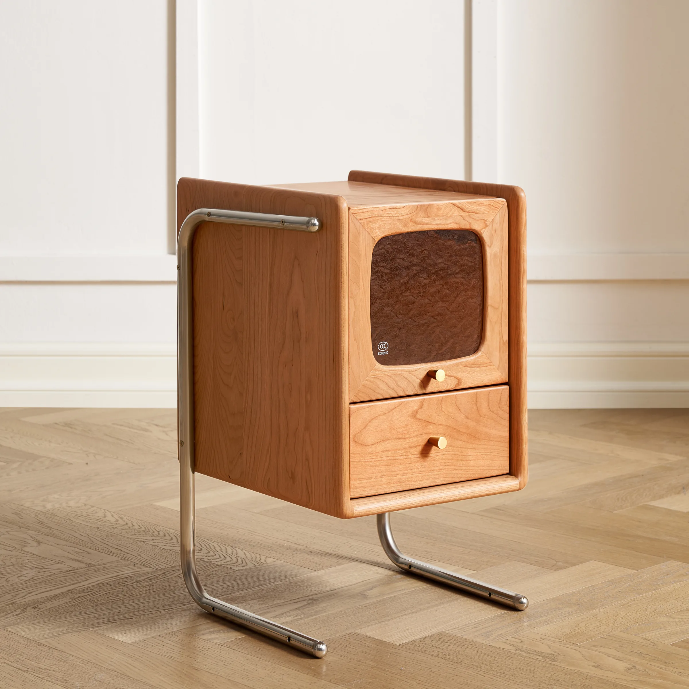 Solidwood Quartz Cherry Bedside Table