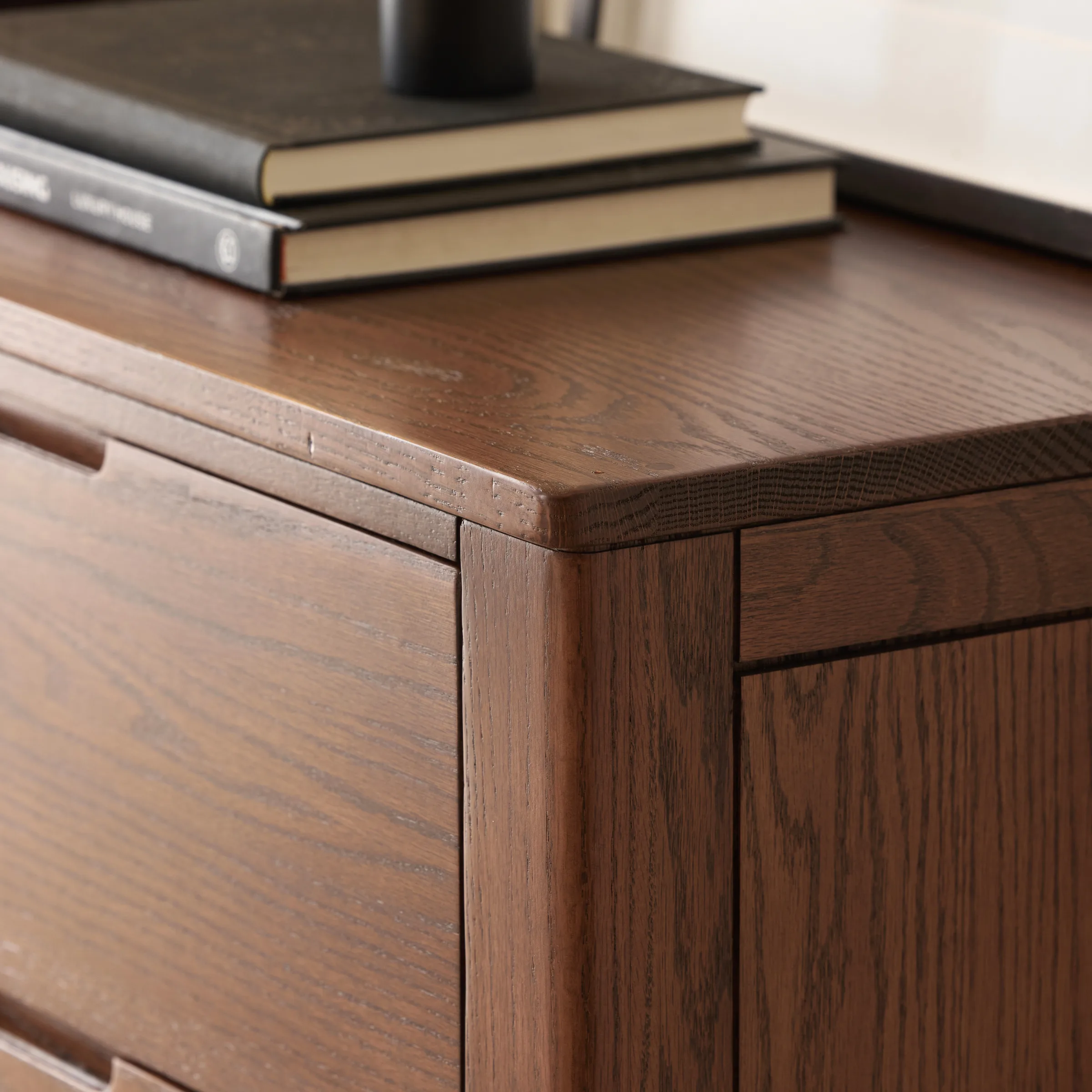 Solidwood Norway Chest of 7 Drawers, 135x40CM, Walnut