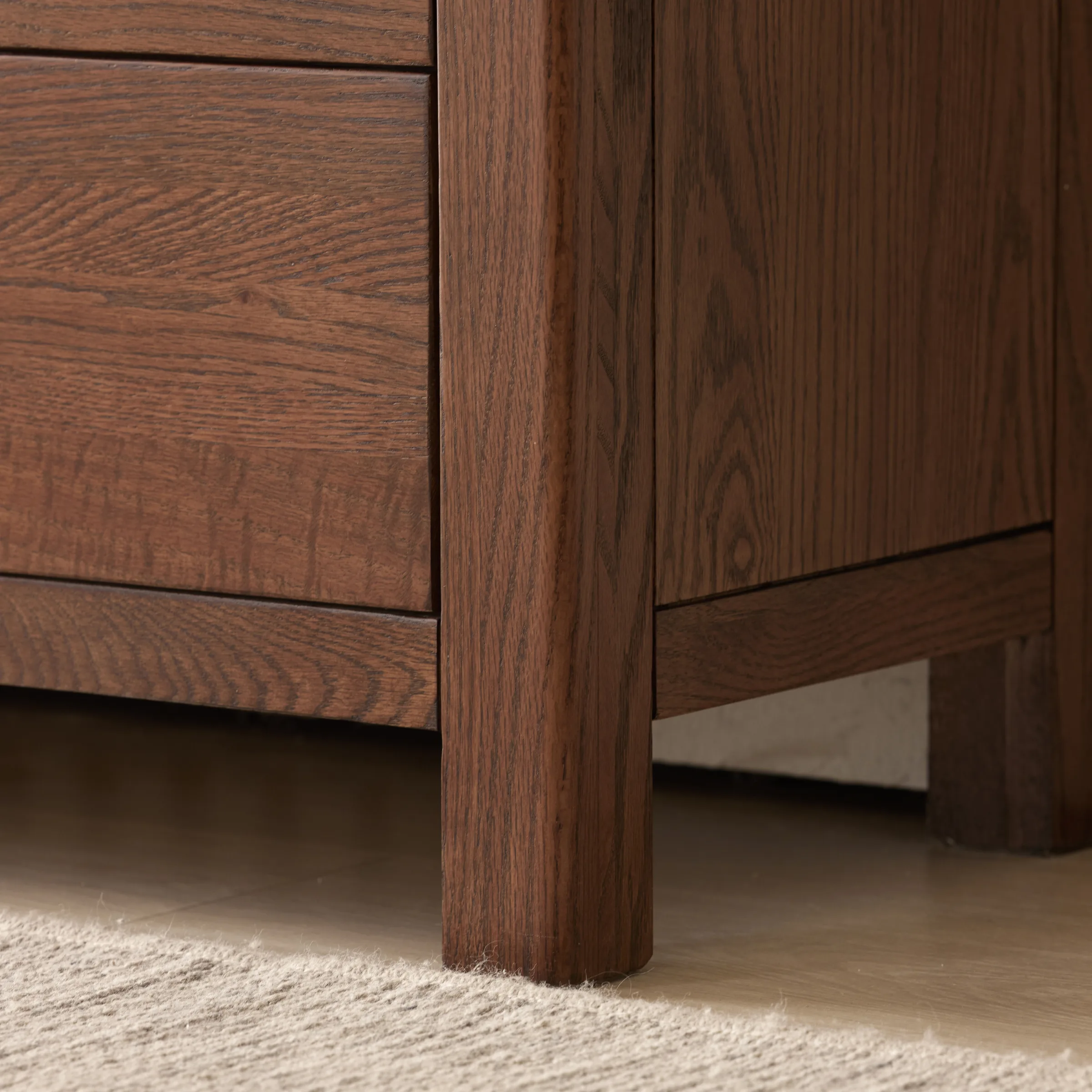 Solidwood Norway Chest of 7 Drawers, 135x40CM, Walnut