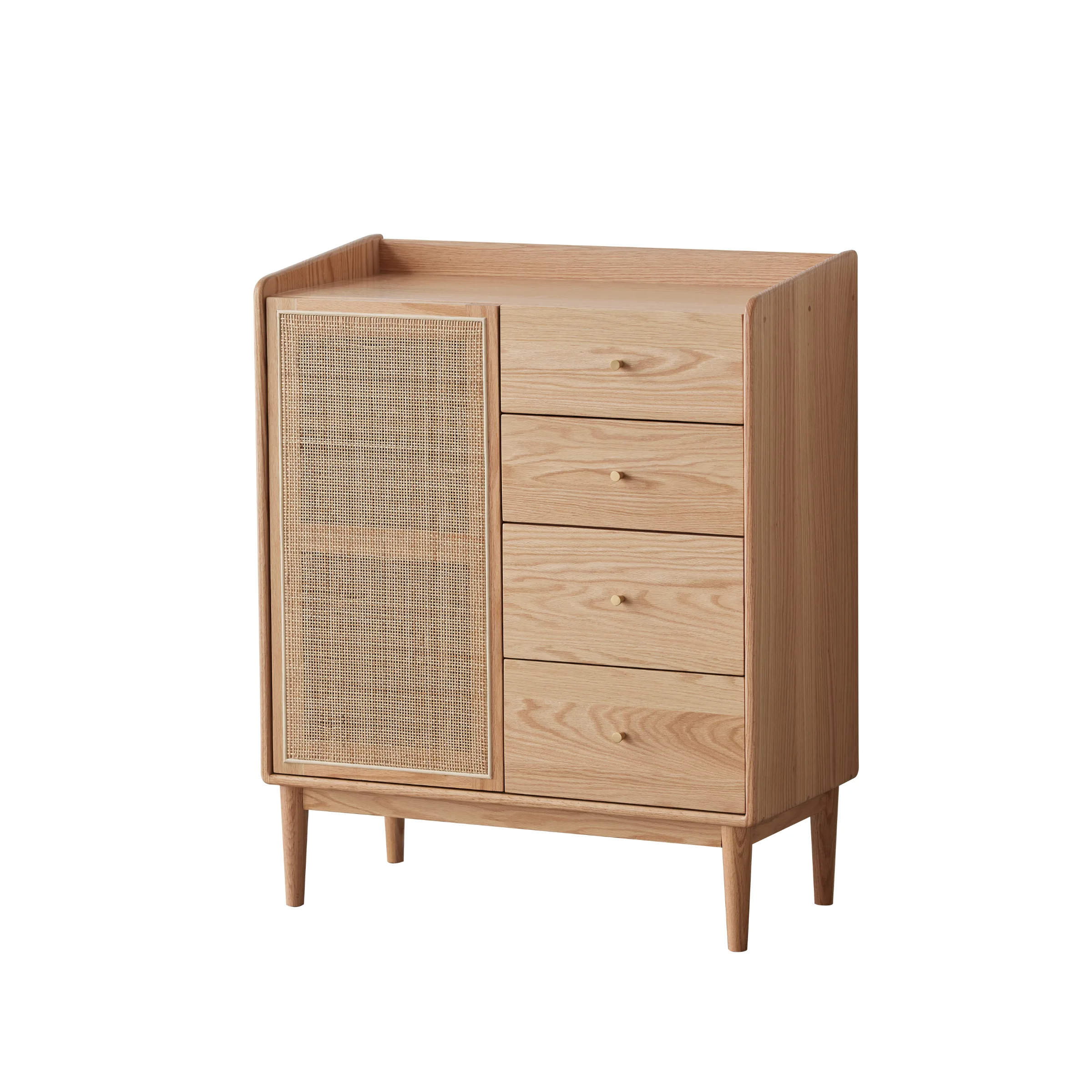 Solidwood Calamo Chest of 4 Drawers with Cabinet