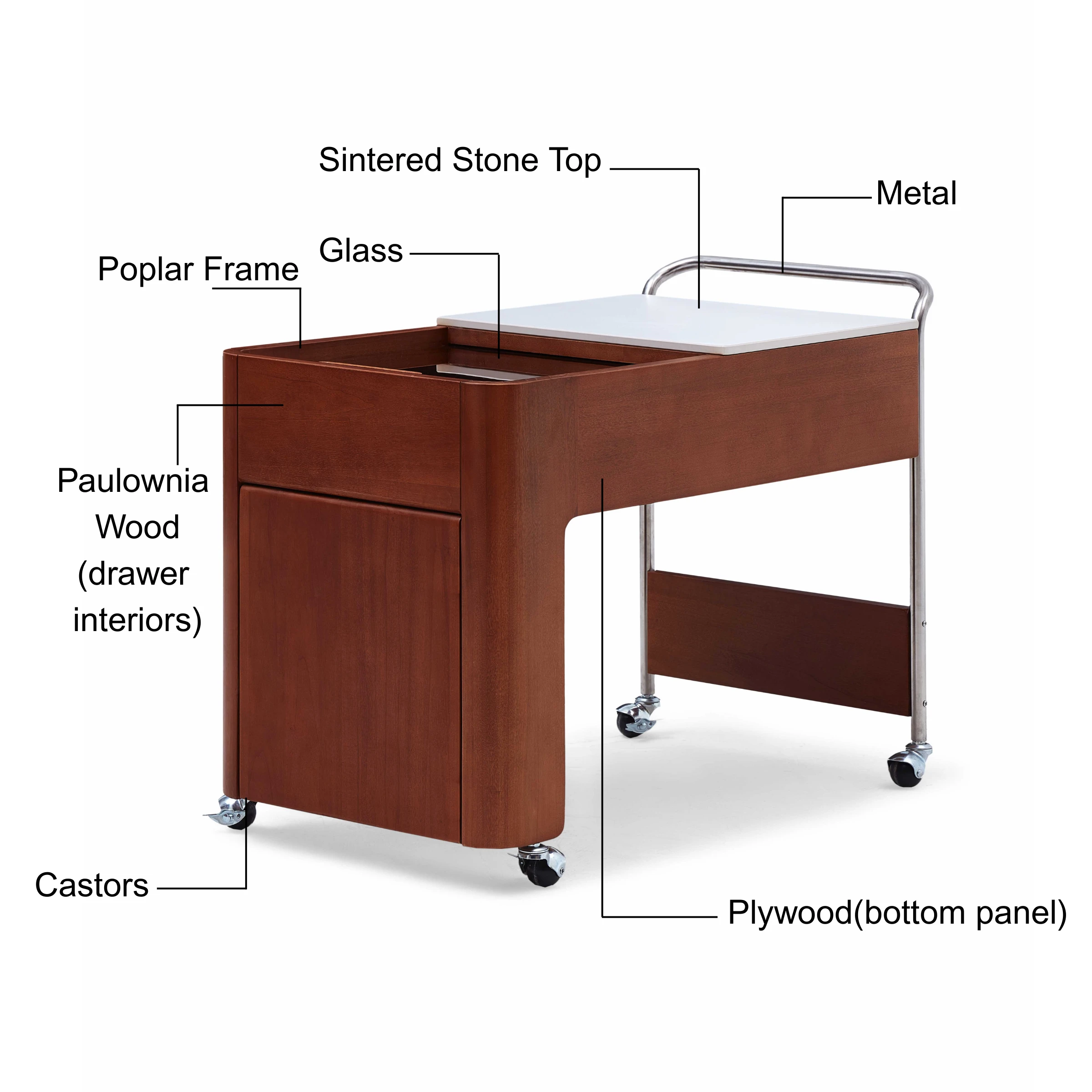 Solidwood Quyea Multi-Functional Movable Coffee Table