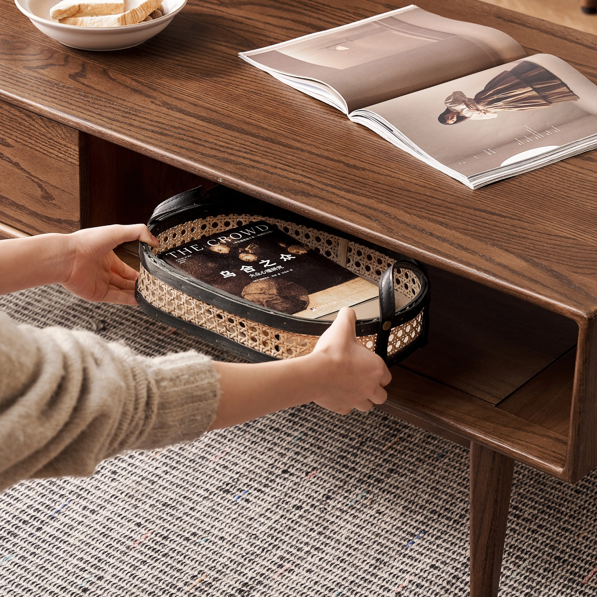 Solidwood Bailey Coffee Table, 1.2m, Walnut
