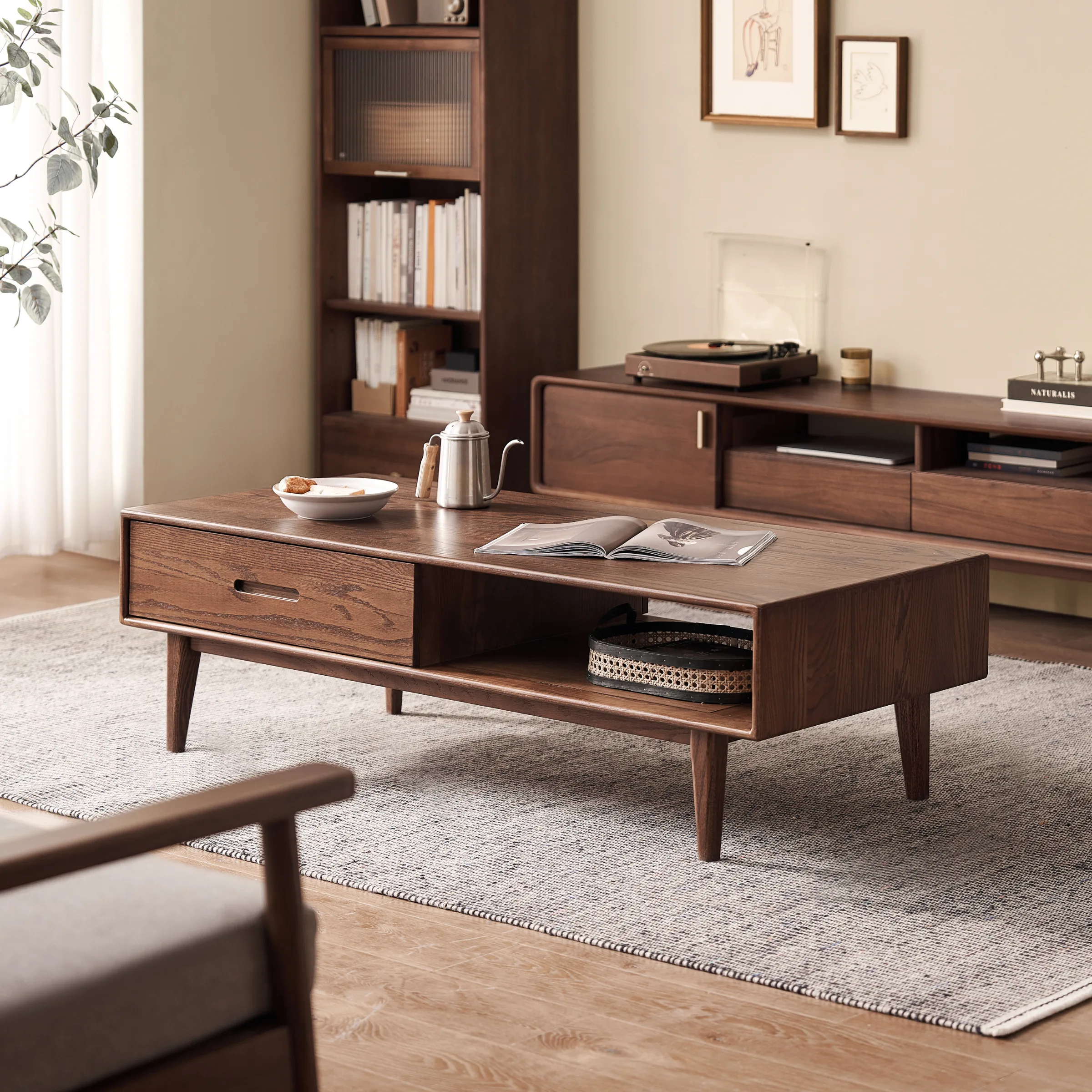 Solidwood Bailey Coffee Table, 1.2m, Walnut