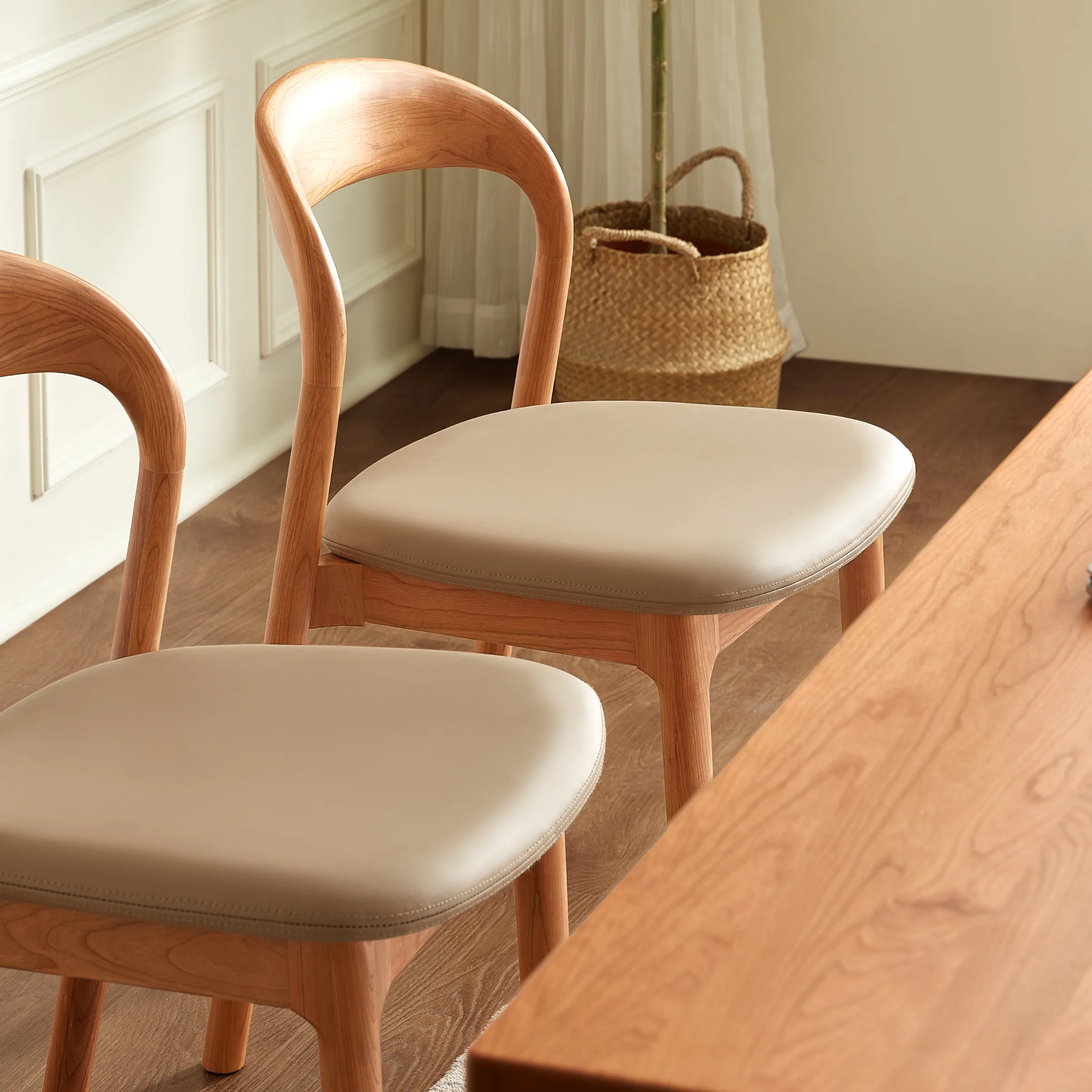 Solidwood Quartz Cherry Dining Chairs, Set of 2