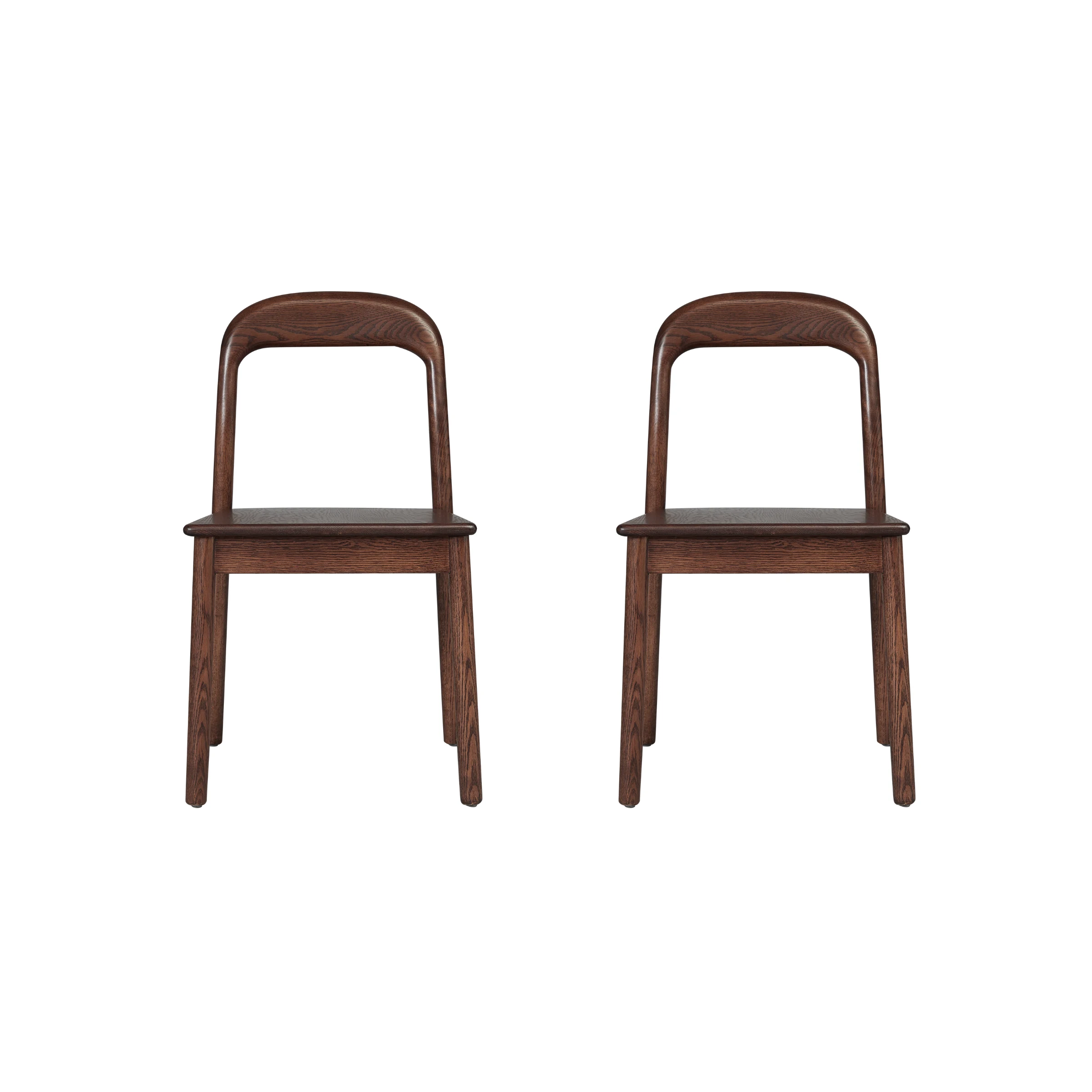 Solidwood Kano Curved-Back Dining Chairs, Set of 2