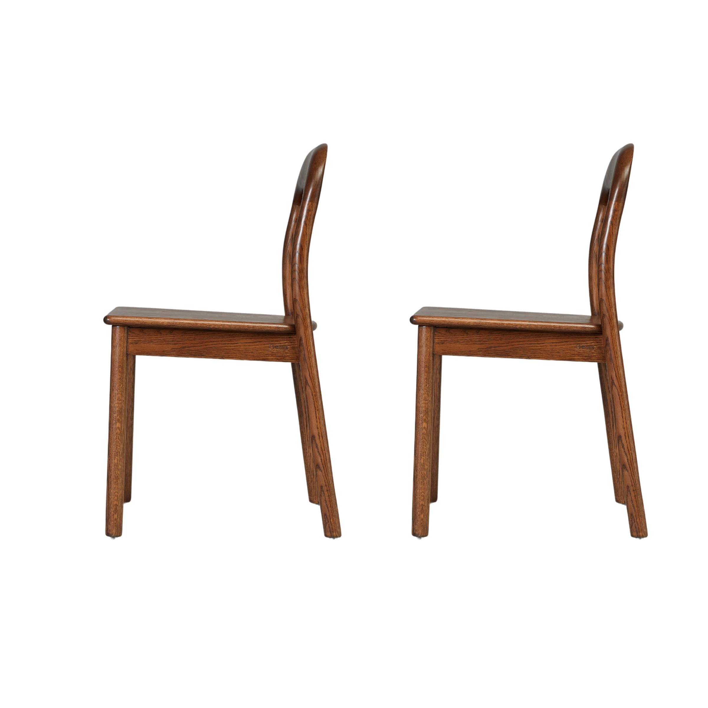Solidwood Kano Curved-Back Dining Chairs, Set of 2