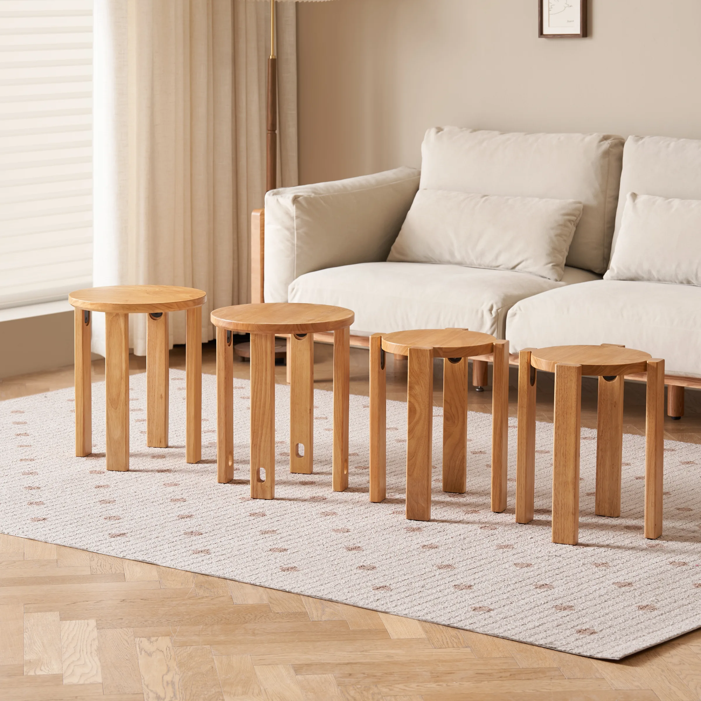 Solidwood Jinova 4-in-1 Stools
