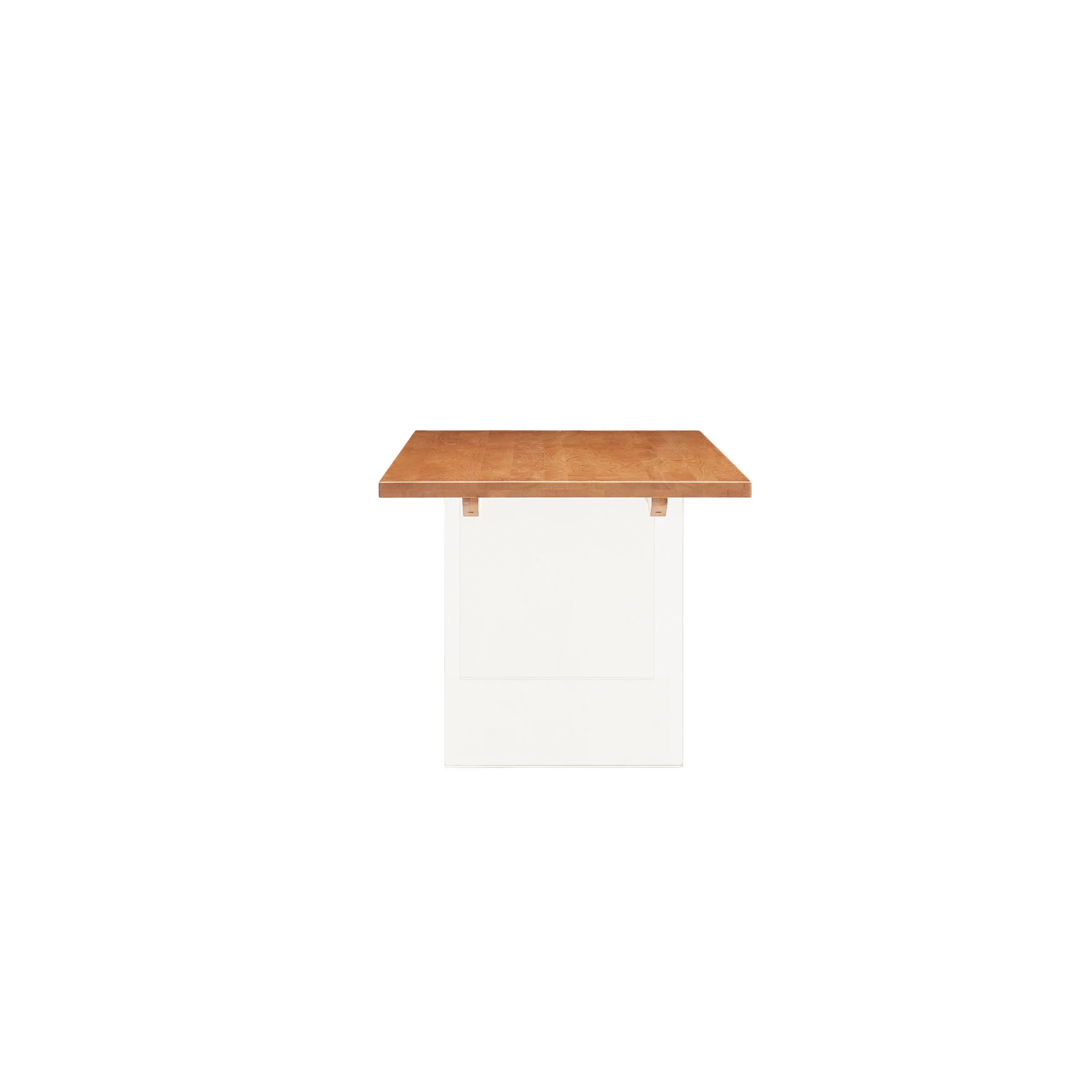 Solidwood Elvoraa Cherry Dining Table with Acrylic Legs, 2m