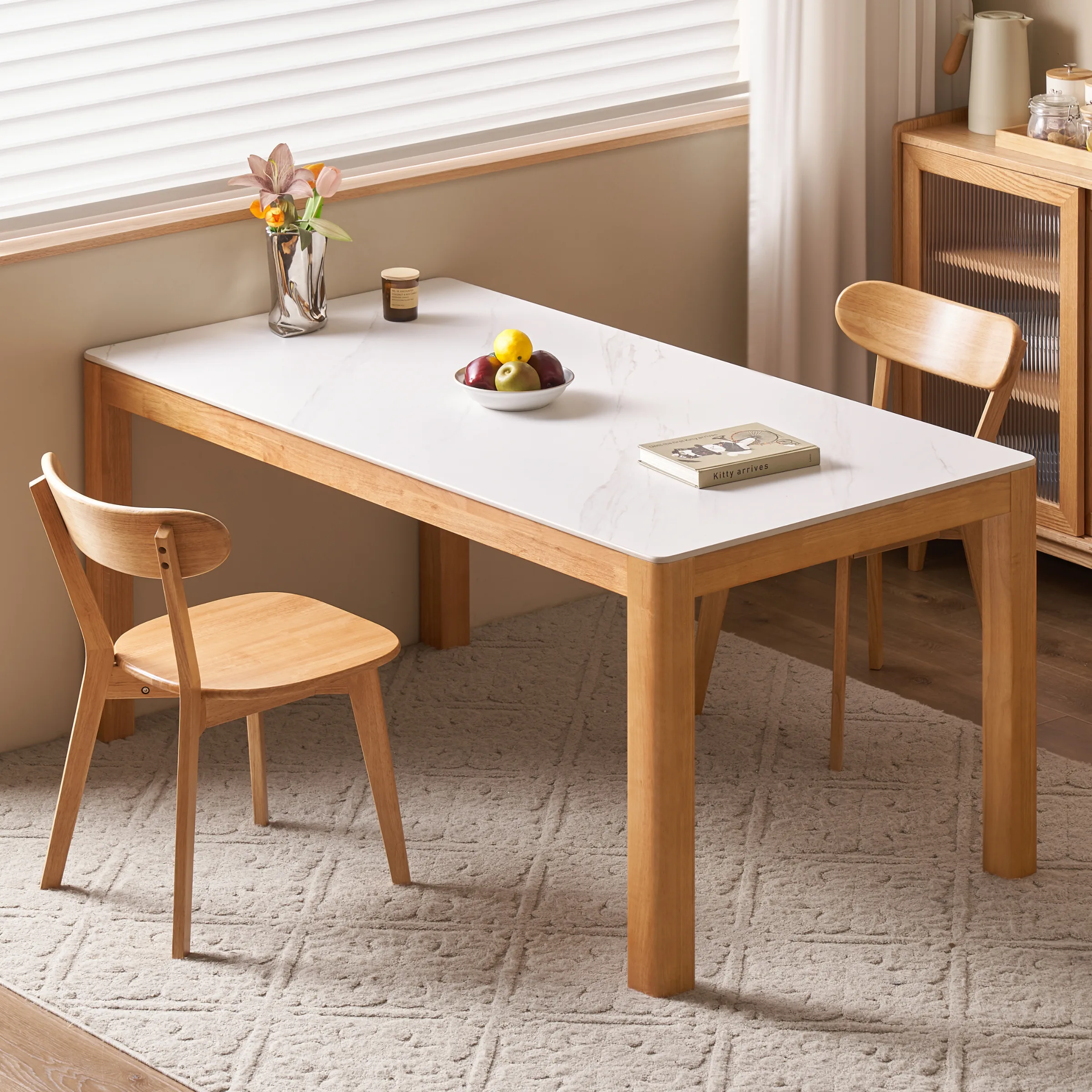 Solidwood Jinova Dining Table with Sintered Stone Top