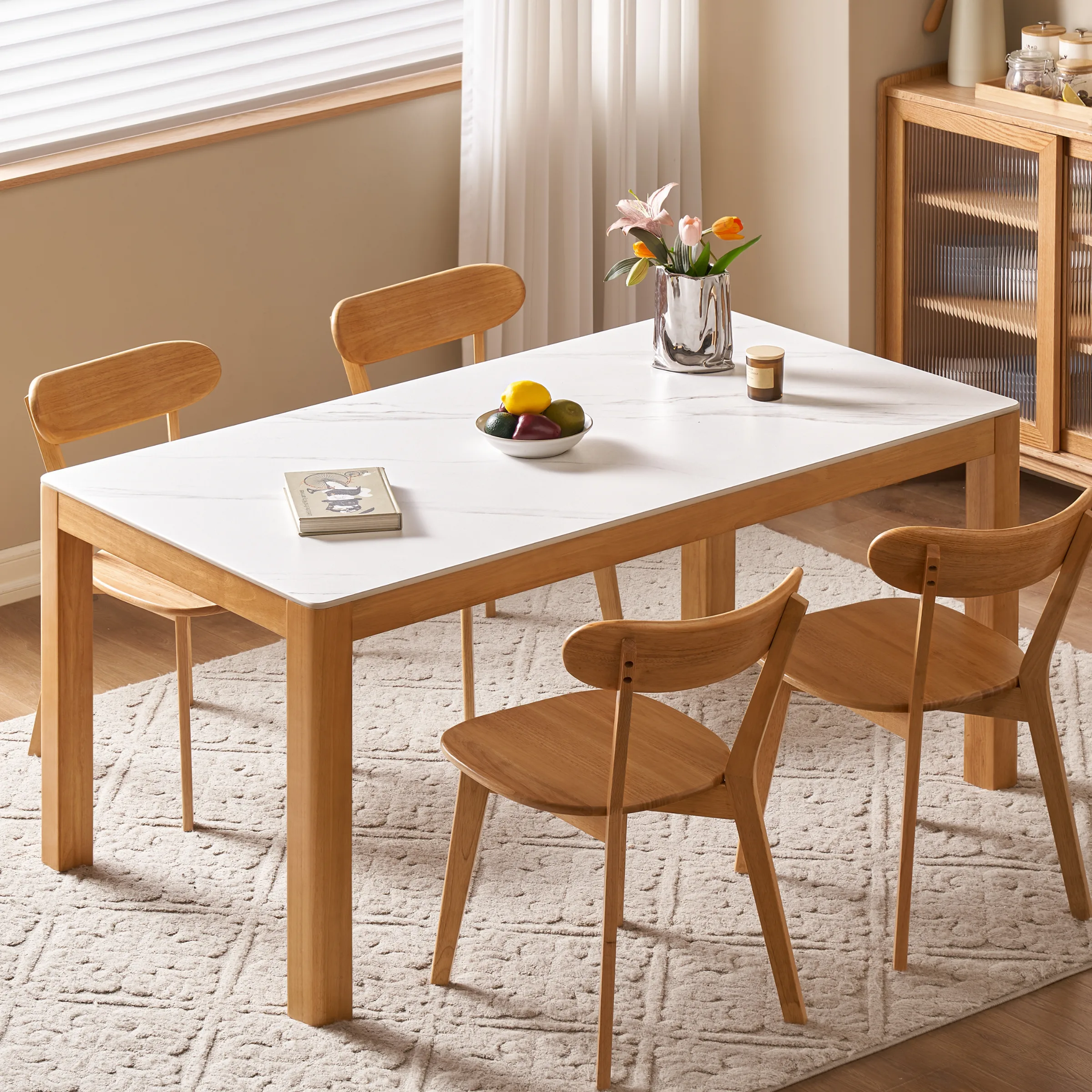 Solidwood Jinova Dining Table with Sintered Stone Top