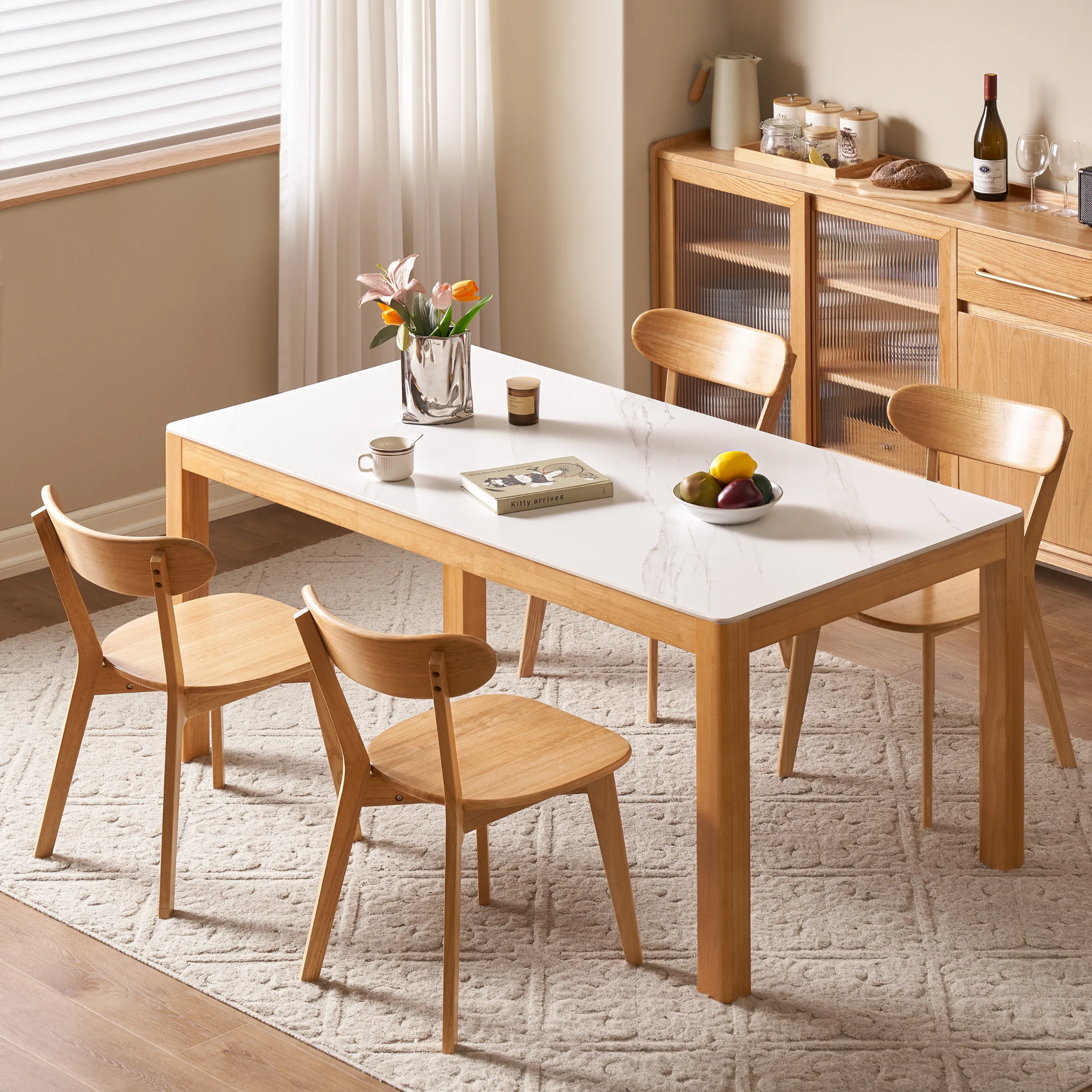 Solidwood Jinova Dining Table with Sintered Stone Top