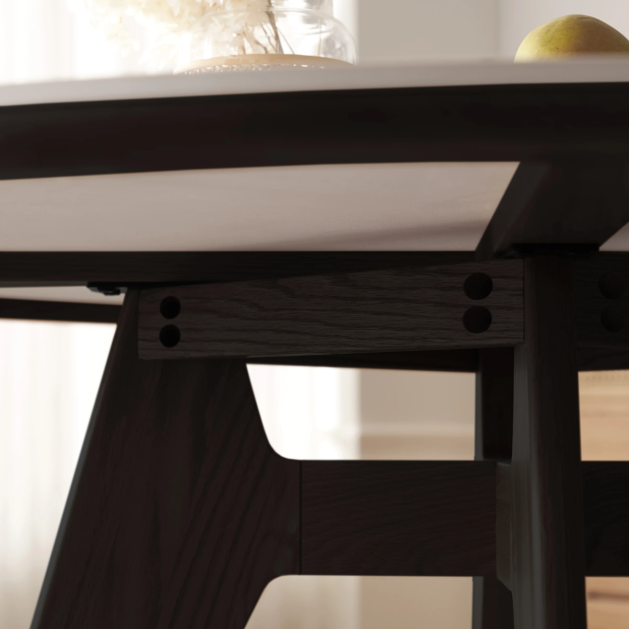 Solidwood Yelant Round Turntable Dining Table