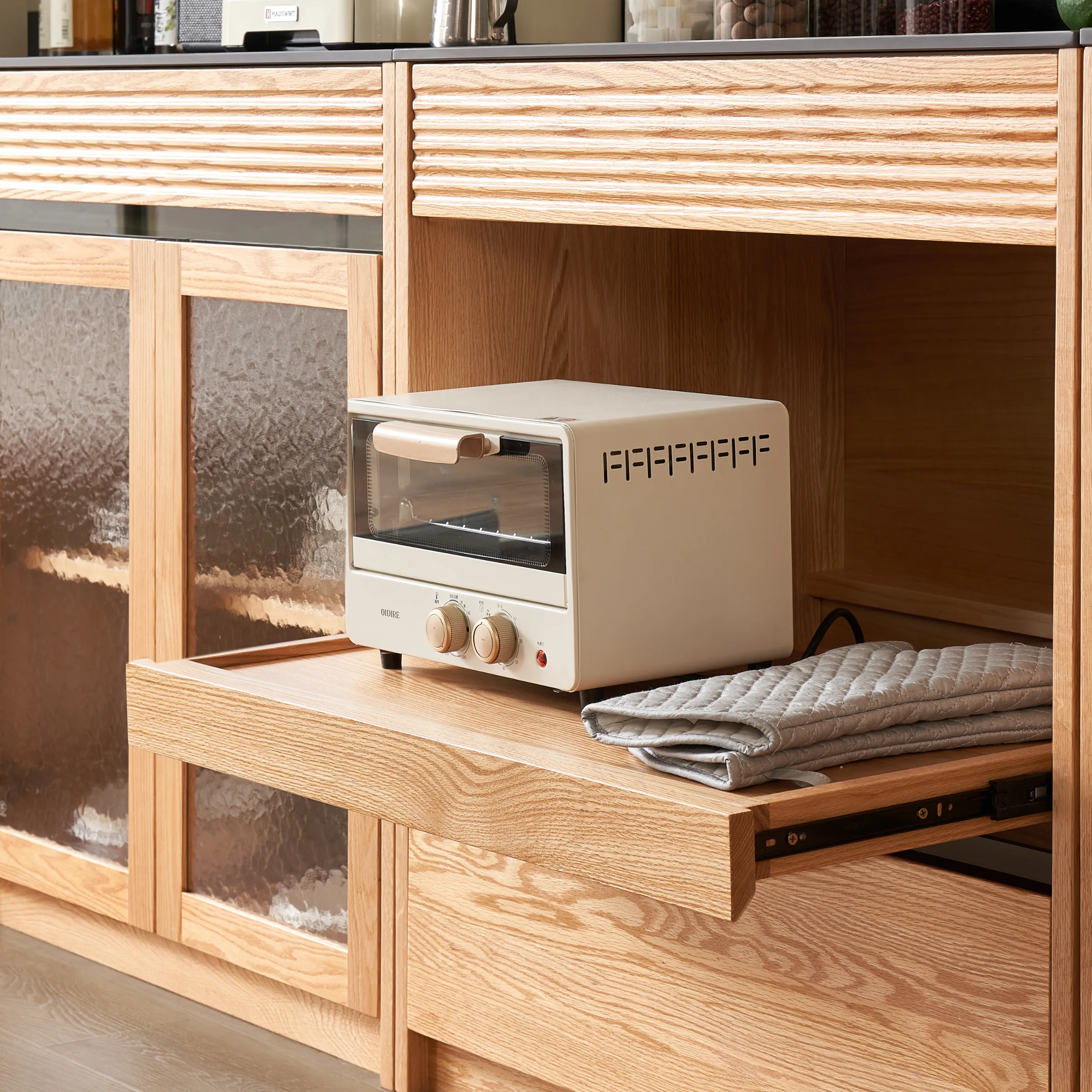Solidwood Hemura Sideboard with 2 Drawers