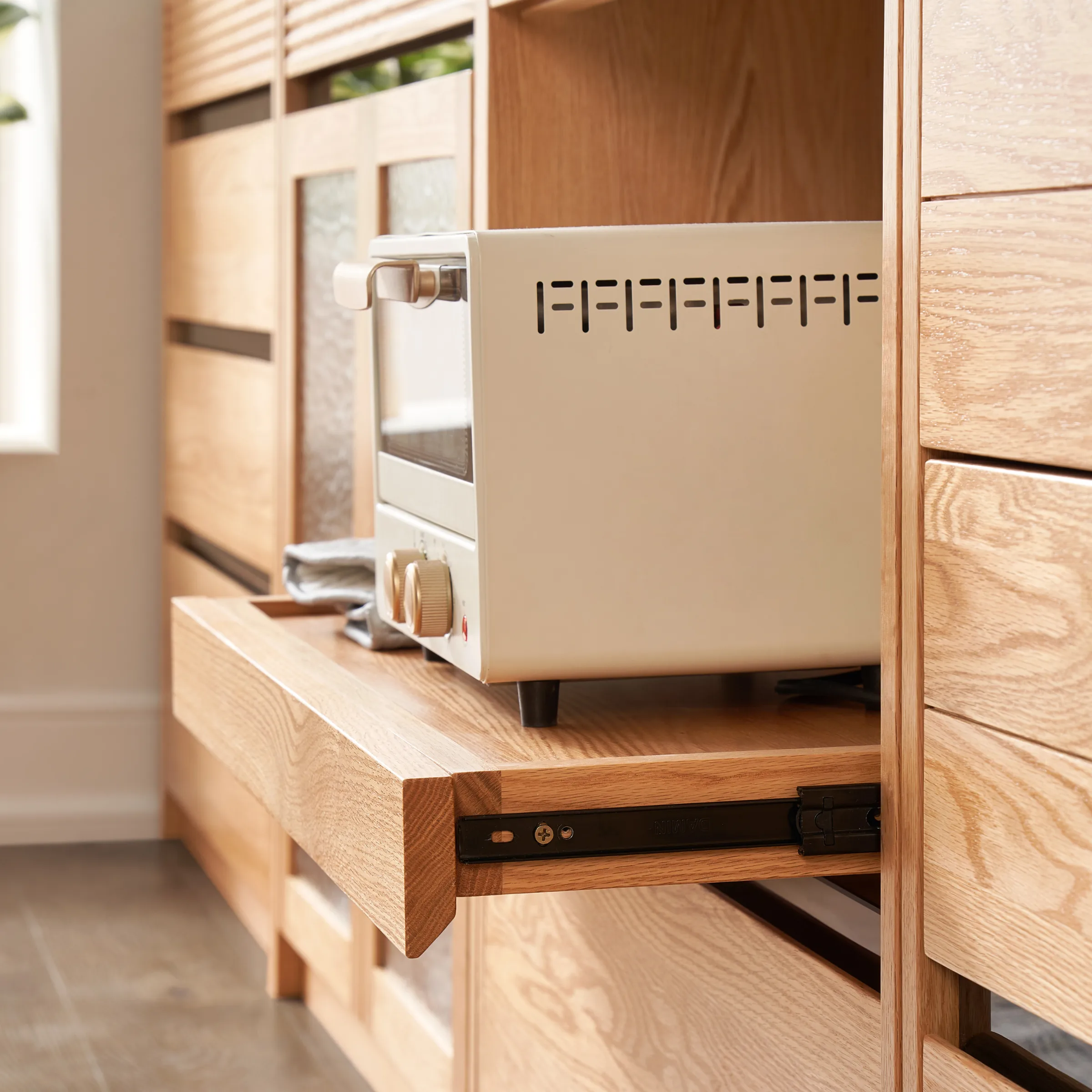 Solidwood Hemura Sideboard with 2 Drawers