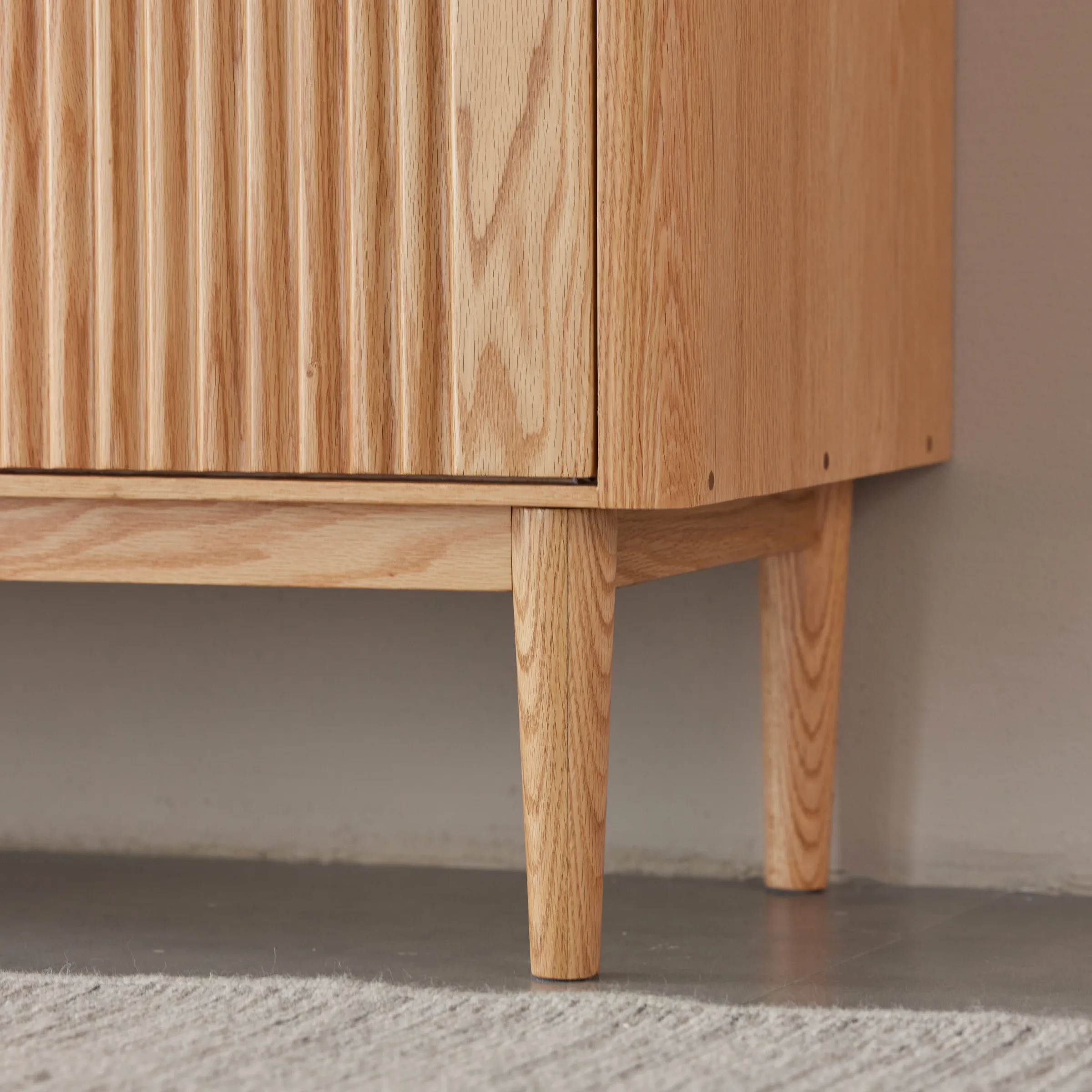 Solidwood Santa Rosa Sideboard with Sintered Stone Top, 150x42x81cm, Natural