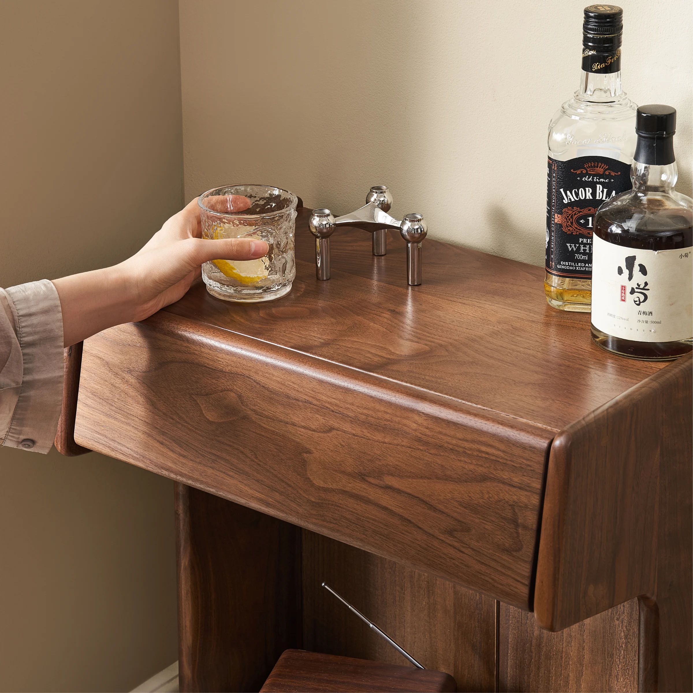 Solidwood Luxembourg Walnut Sideboard with Sintered Stone Top