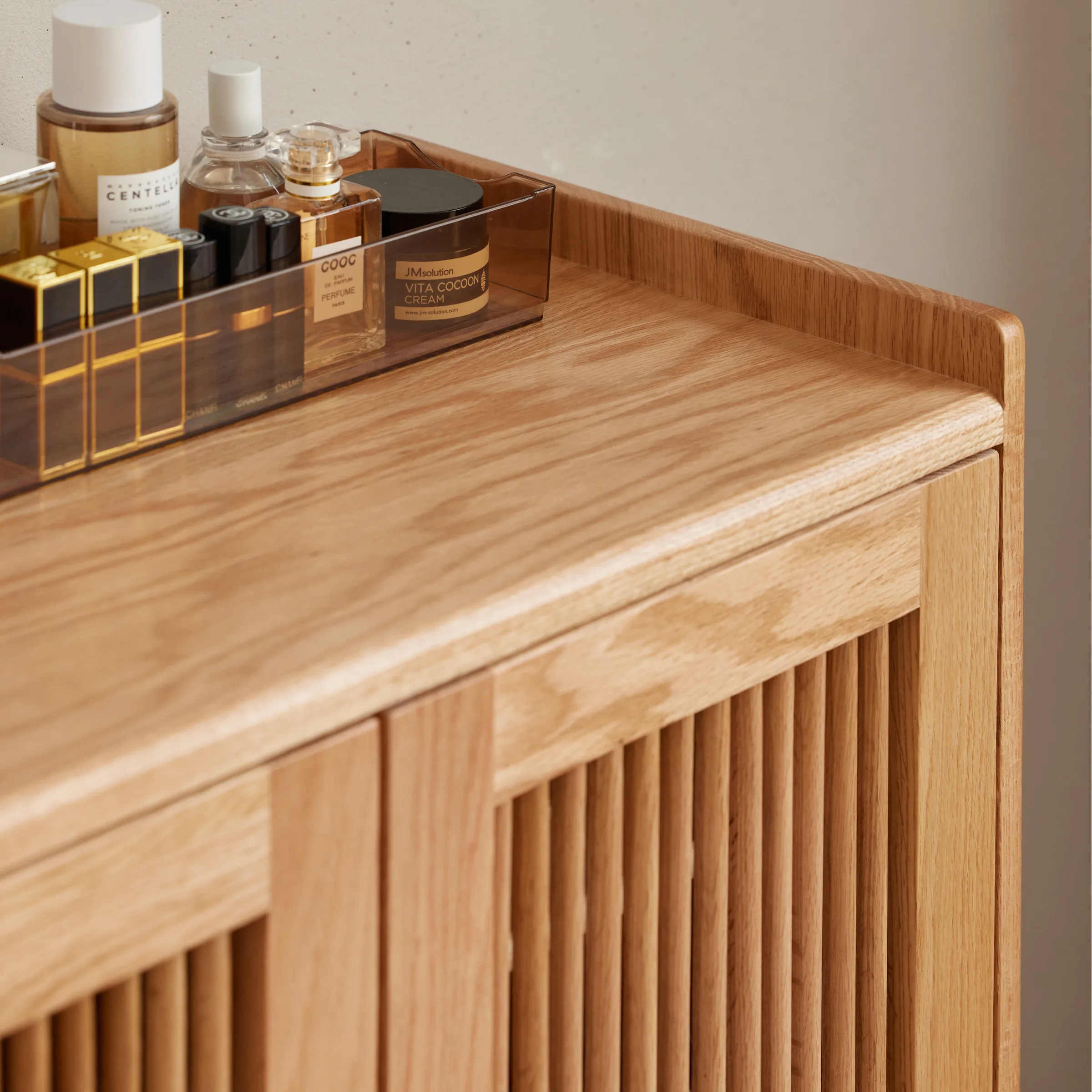 Solidwood Santa Rosa Shoe Cabinet with Drawers, 1.4m