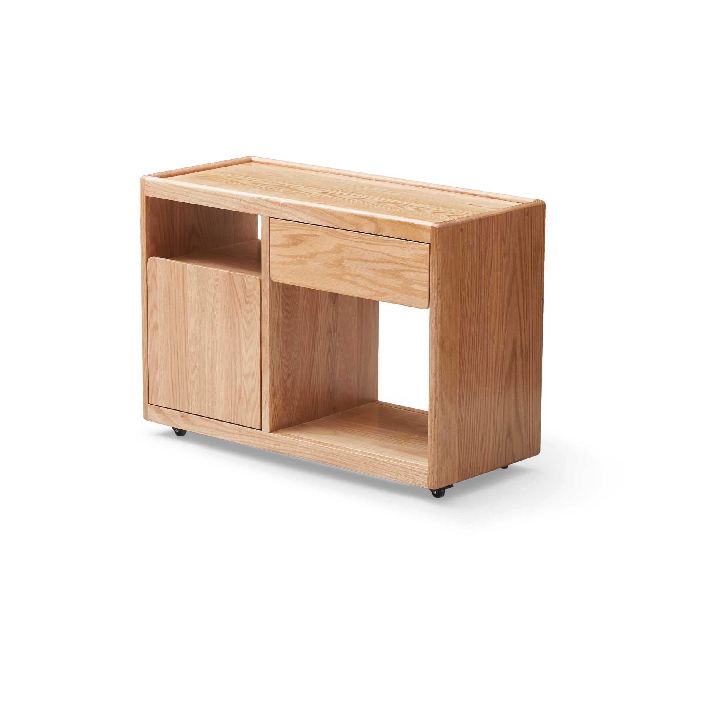 Solidwood Hemura Movable Side Table, 0.8m