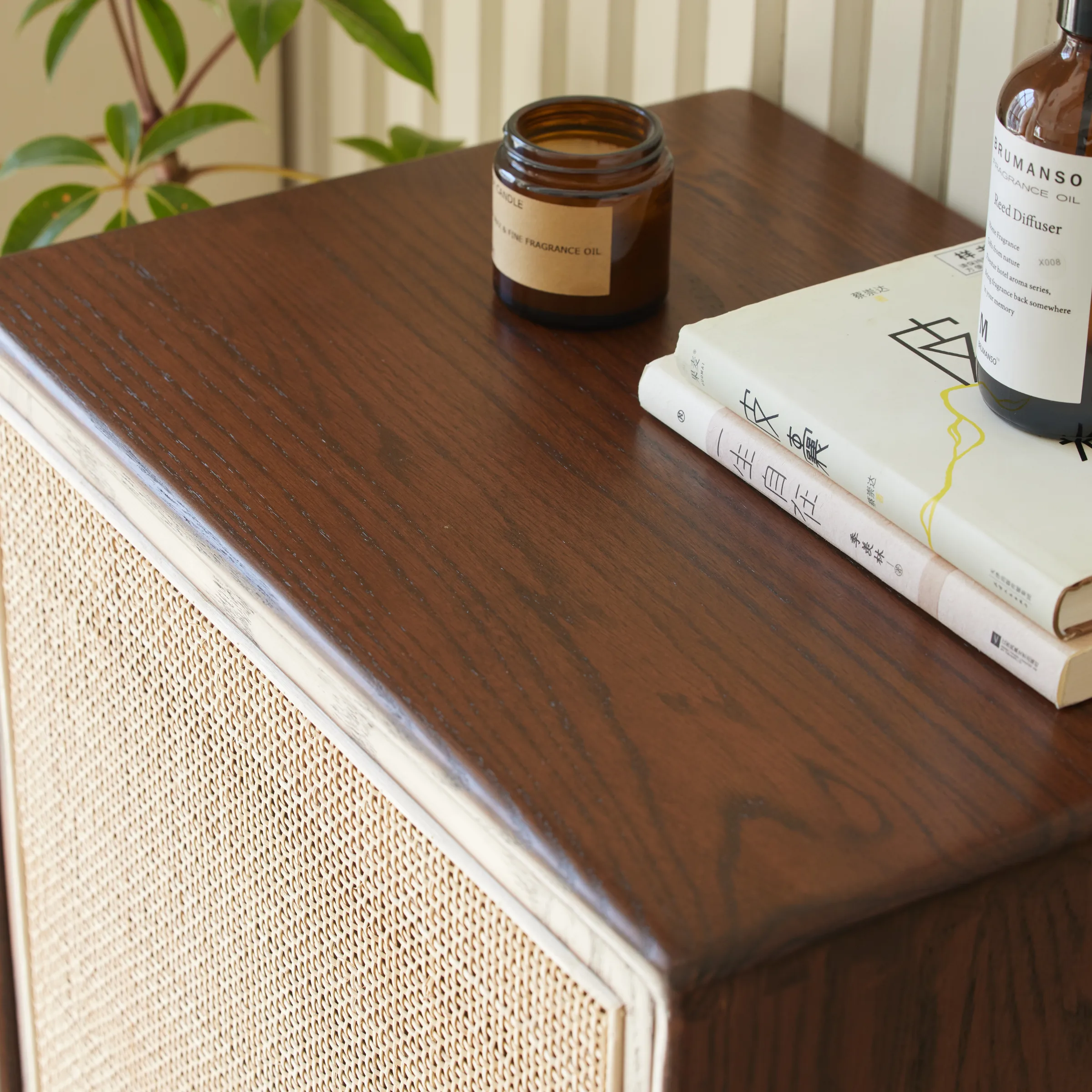 Solidwood Bailey Shoe Cabinet, 48x35cm, Walnut