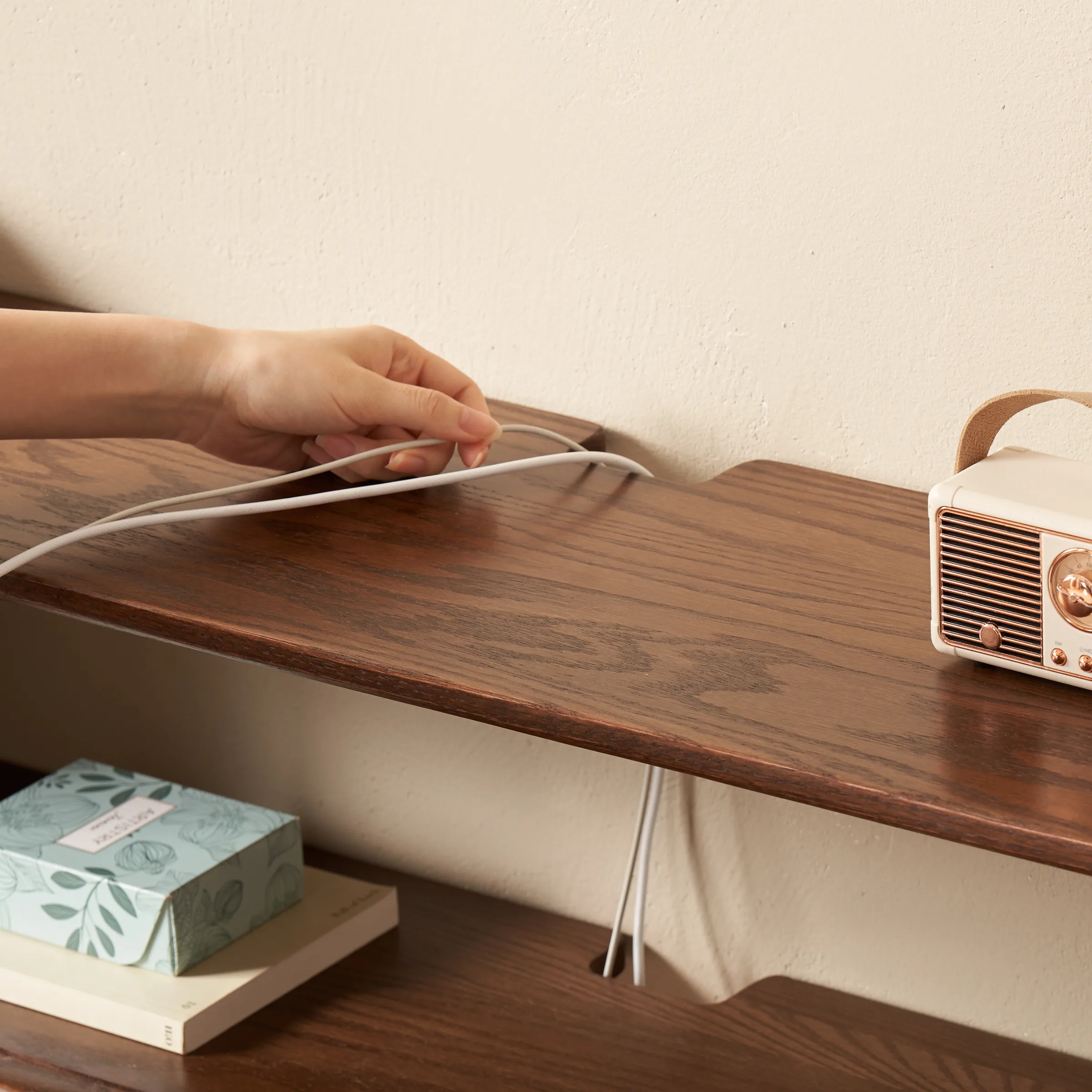 Solidwood Danya Wall-mounted Entertainment Unit, 1.8m